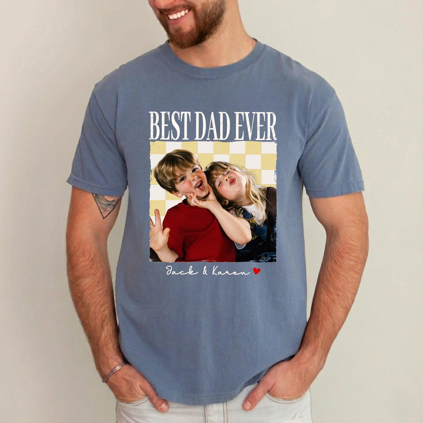 Custom Dad Shirt, Fathers Day Shirts Gifts for Dad, Personalized Vintage Photo Shirt, New Dad Gift