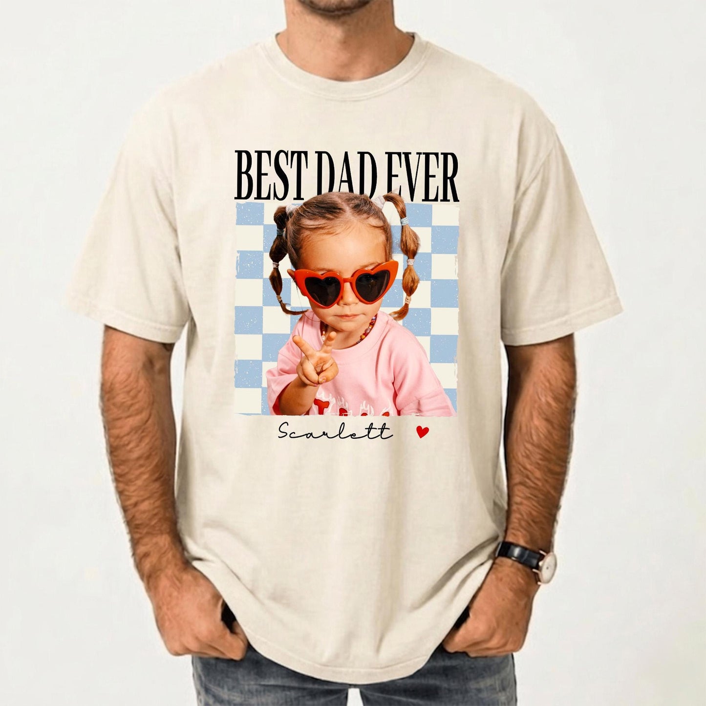 Custom Dad Shirt, Fathers Day Shirts Gifts for Dad, Personalized Vintage Photo Shirt, New Dad Gift