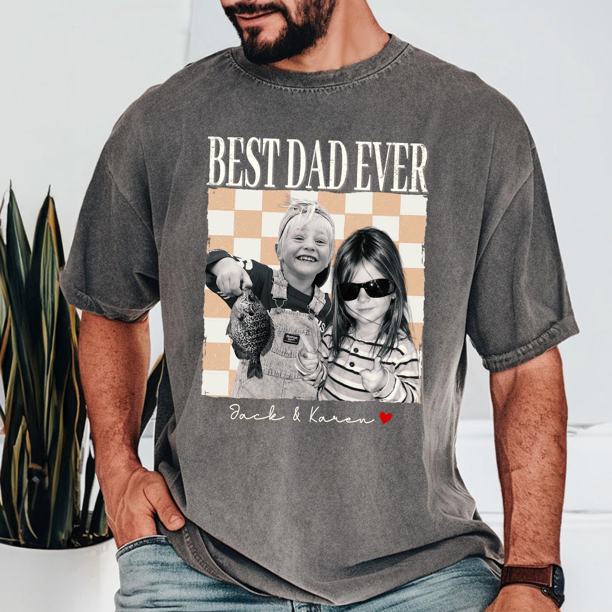 Custom Dad Shirt, Fathers Day Shirts Gifts for Dad, Personalized Vintage Photo Shirt, New Dad Gifts