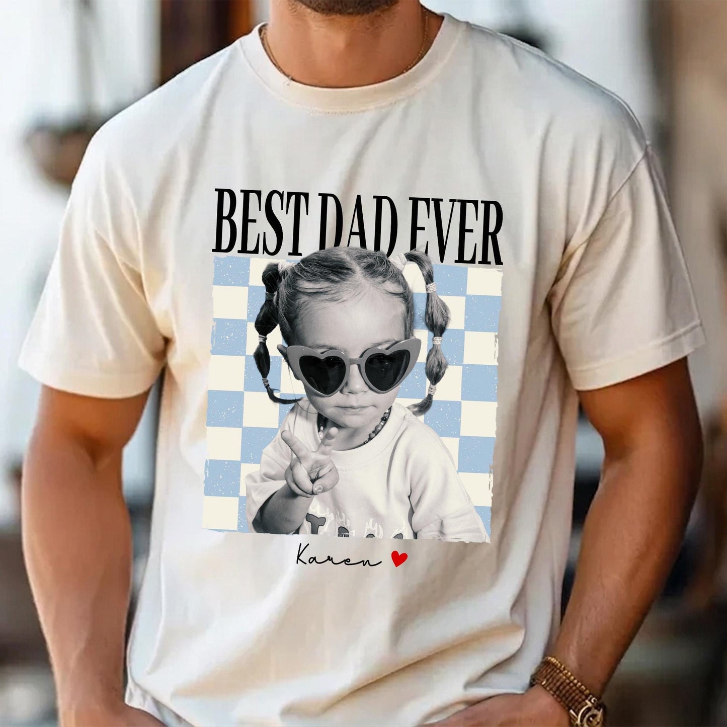 Custom Dad Shirt, Fathers Day Shirts Gifts for Dad, Personalized Vintage Photo Shirt, New Dad Gifts