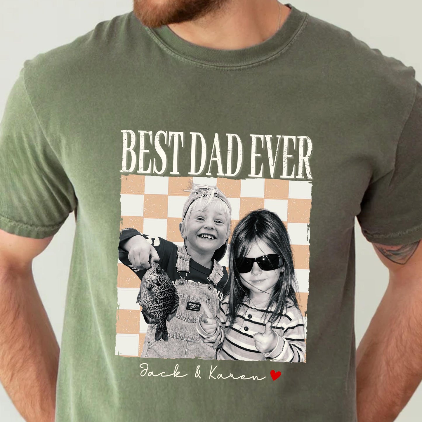 Custom Dad Shirt, Fathers Day Shirts Gifts for Dad, Personalized Vintage Photo Shirt, New Dad Gifts