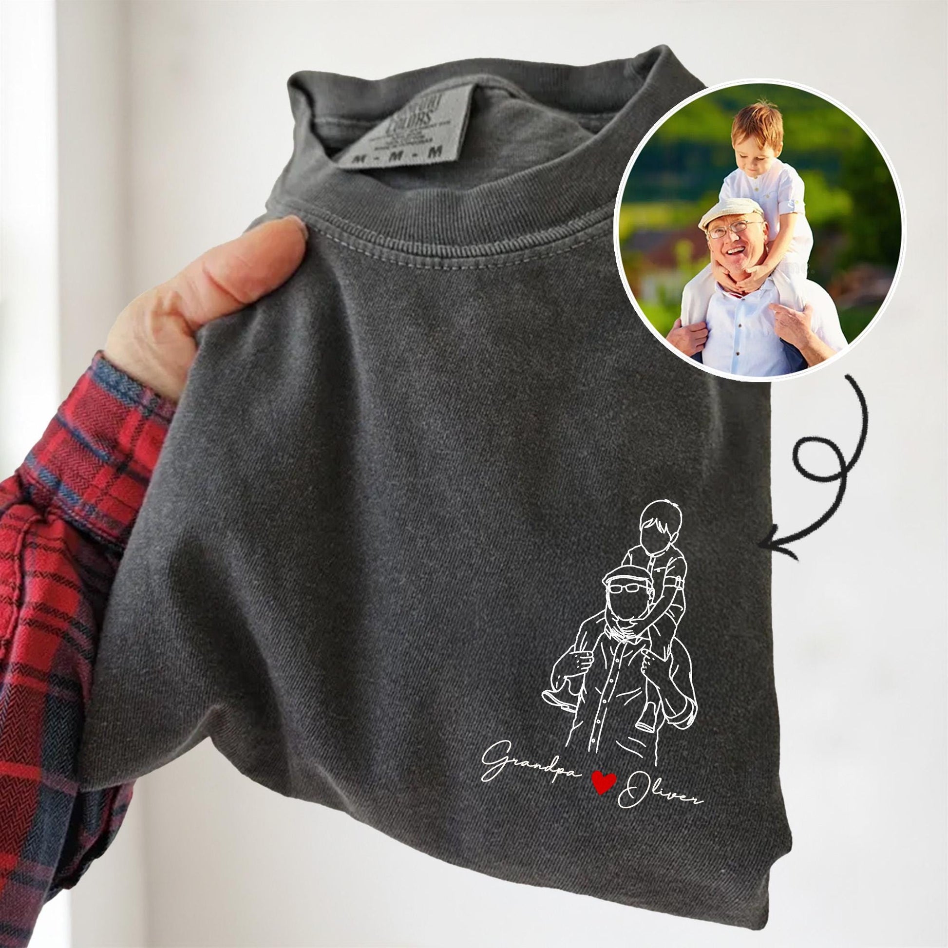 Personalized Grandpa Shirt, Grandpa Father's Day Gift, New Grandfather Gift from Son, Daughter