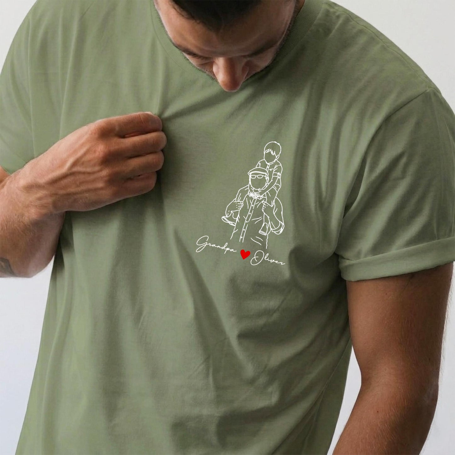 Personalized Grandpa Shirt, Grandpa Father's Day Gift, New Grandfather Gift from Son, Daughter