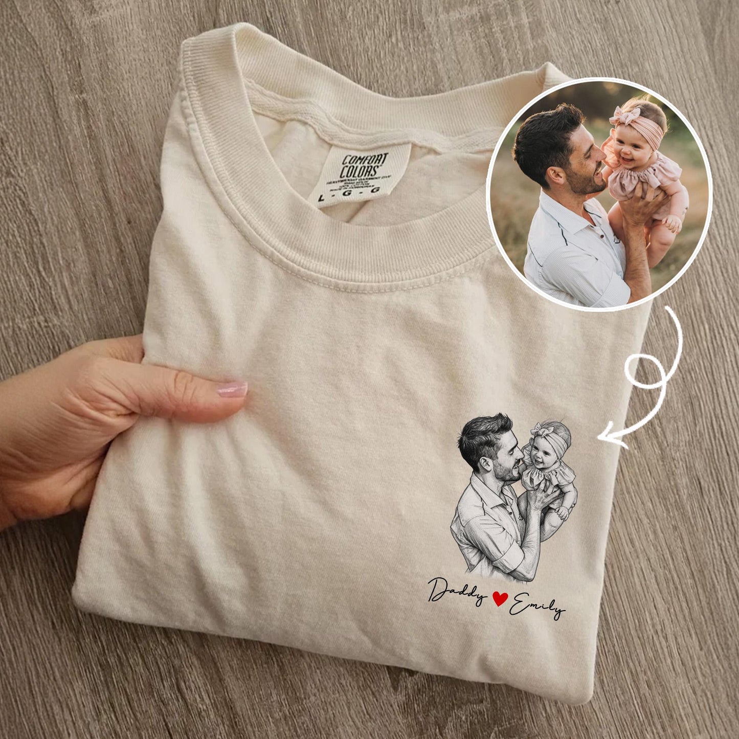 Custom Dad Shirt, Fathers Day Photo Shirt Gifts for Dad, Personalized Dad Portrait Shirt, Gifts for Husband