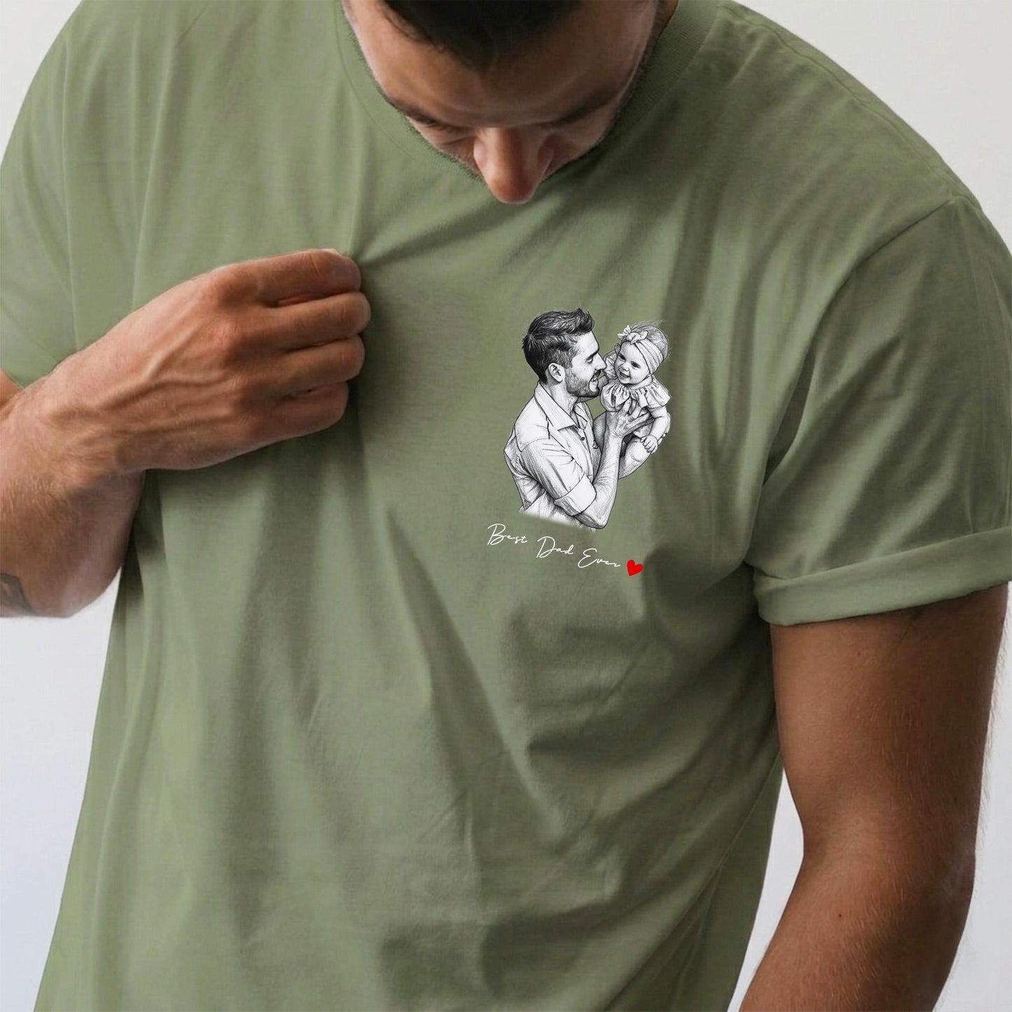 Custom Dad Shirt, Fathers Day Photo Shirt Gifts for Dad, Personalized Dad Portrait Shirt, Gifts for Husband