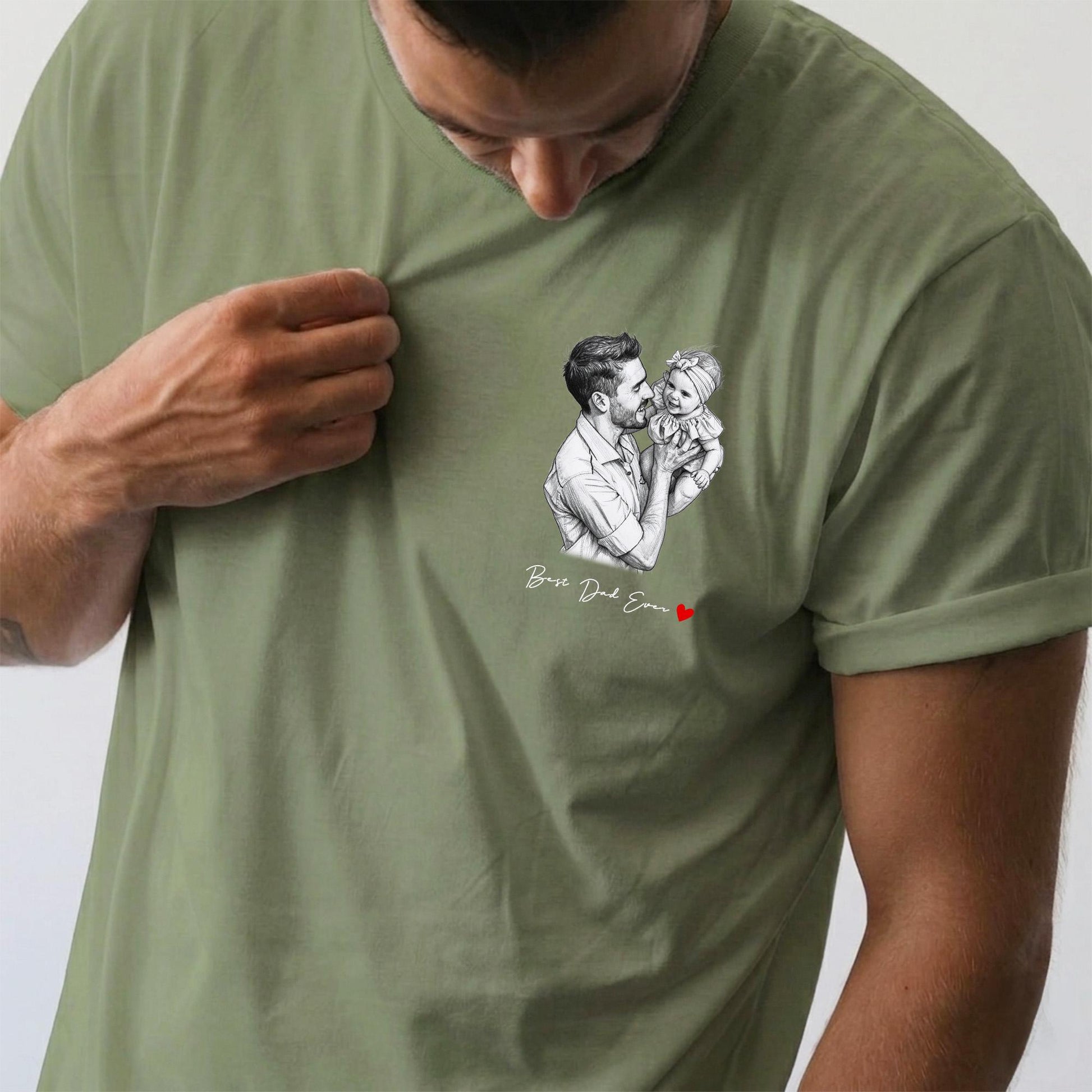Custom Dad Shirt, Fathers Day Photo Shirt Gifts for Dad, Personalized Dad Portrait Shirt, Gifts for Husband