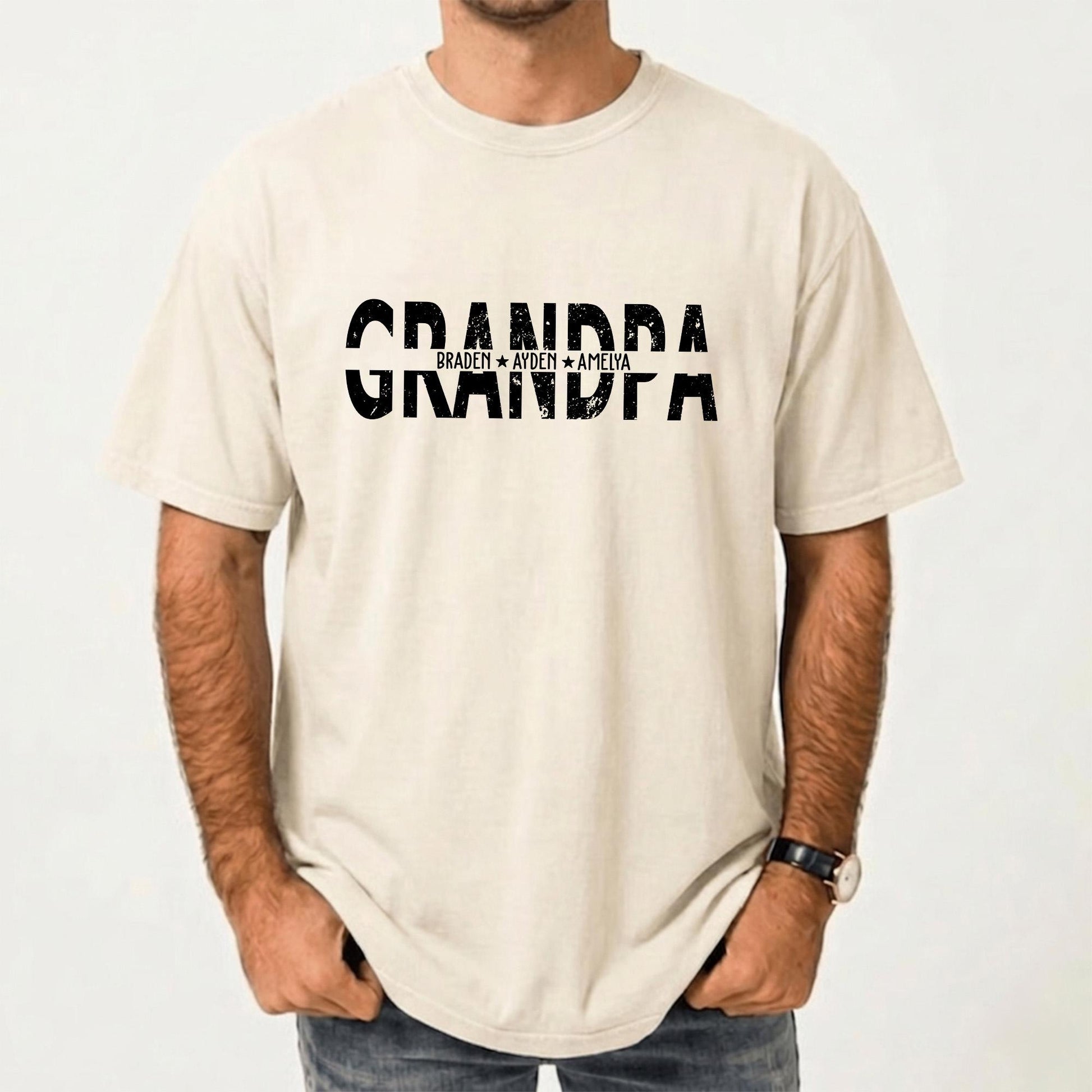 Custom Grandpa Shirt, Grandpa Shirt With Grandkids Names, Father's Day Shirt Gift for Dad, Grandfather