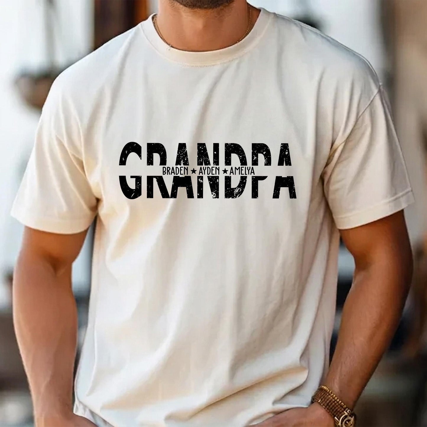 Custom Grandpa Shirt, Grandpa Shirt With Grandkids Names, Father's Day Shirt Gift for Dad, Grandfather