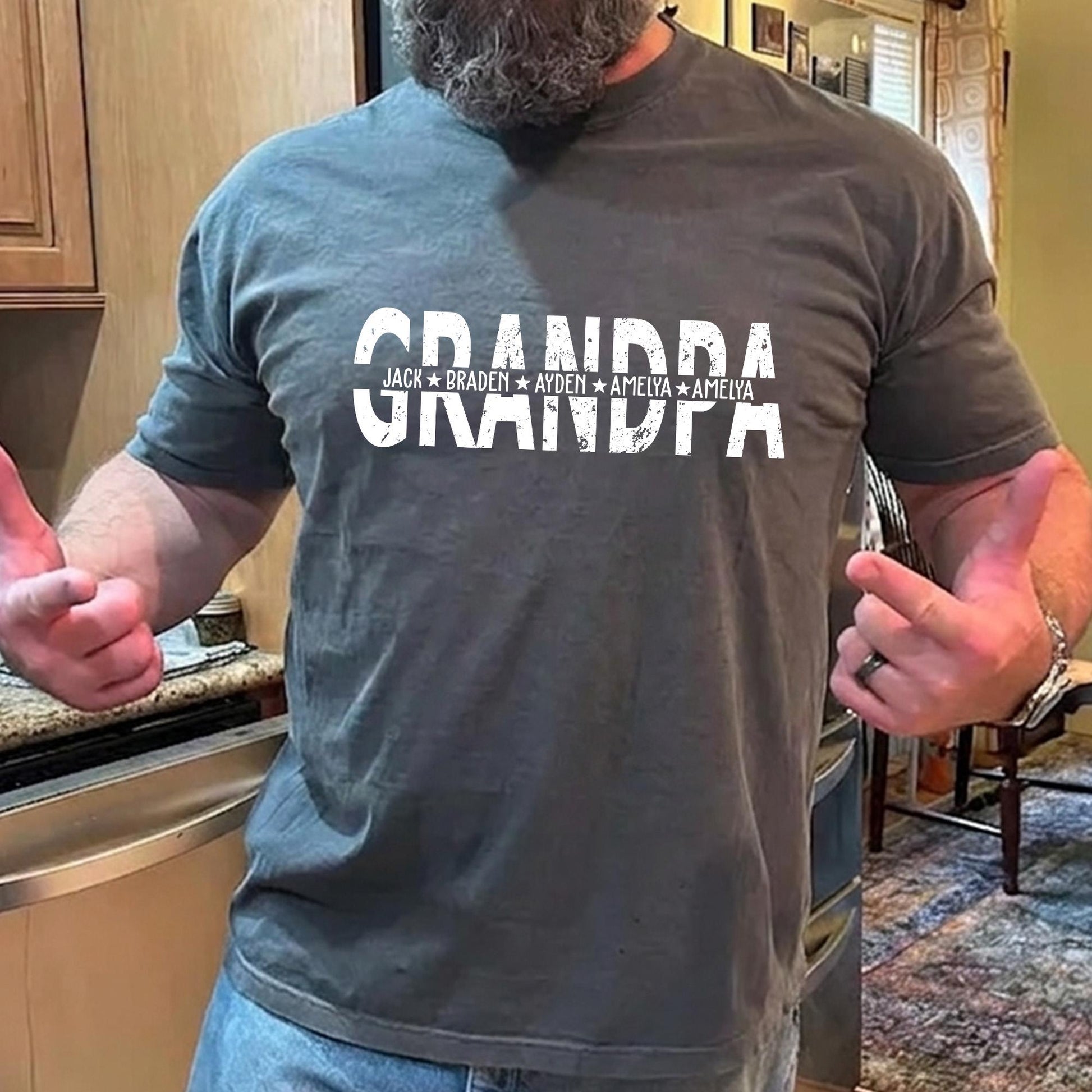 Custom Grandpa Shirt, Grandpa Shirt With Grandkids Names, Father's Day Shirt Gift for Dad, Grandfather