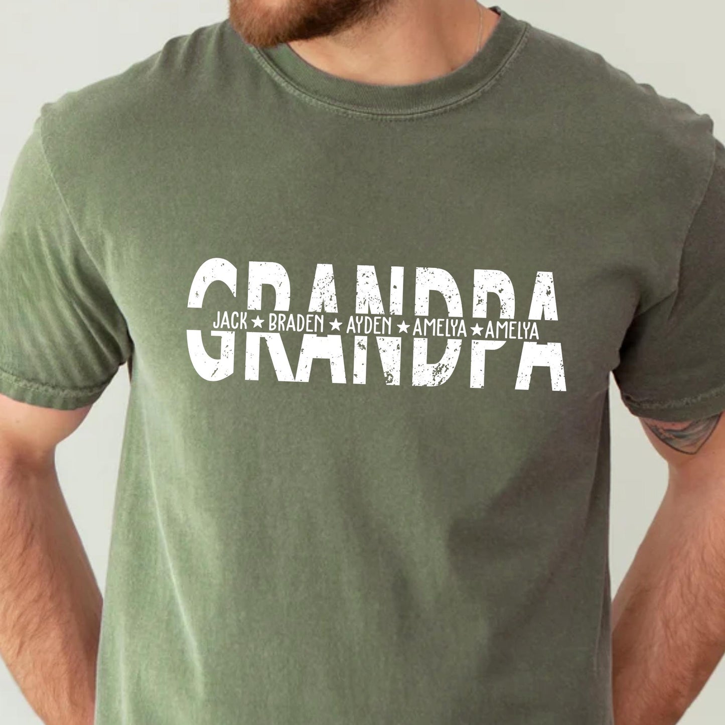 Custom Grandpa Shirt, Grandpa Shirt With Grandkids Names, Father's Day Shirt Gift for Dad, Grandfather