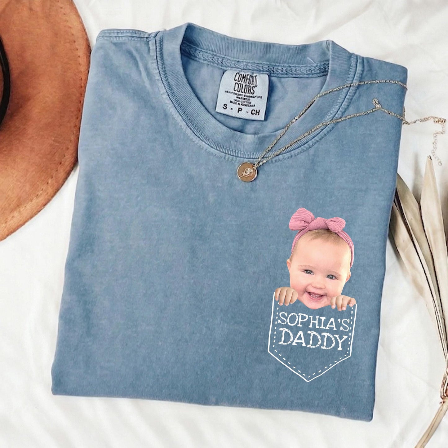 Custom Grandpa Photo Shirt, Baby Face Photo Shirt for Grandpa, Father's Day Shirt Gift from Grandkids, Funny Gift for New Grandparent
