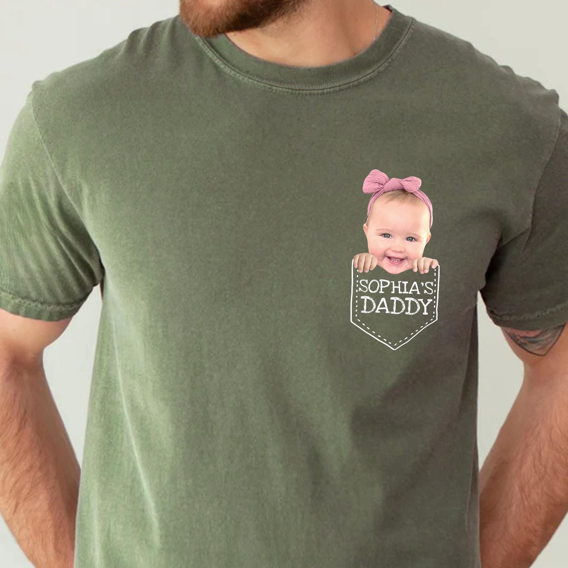 Custom Grandpa Photo Shirt, Baby Face Photo Shirt for Grandpa, Father's Day Shirt Gift from Grandkids, Funny Gift for New Grandparent