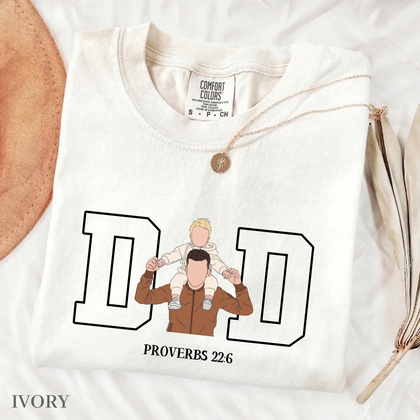 Custom Dad Shirt, Dad Portrait From Photo T-Shirt, Fathers Day Gift for Dad Christian, Dad Birthday Gift