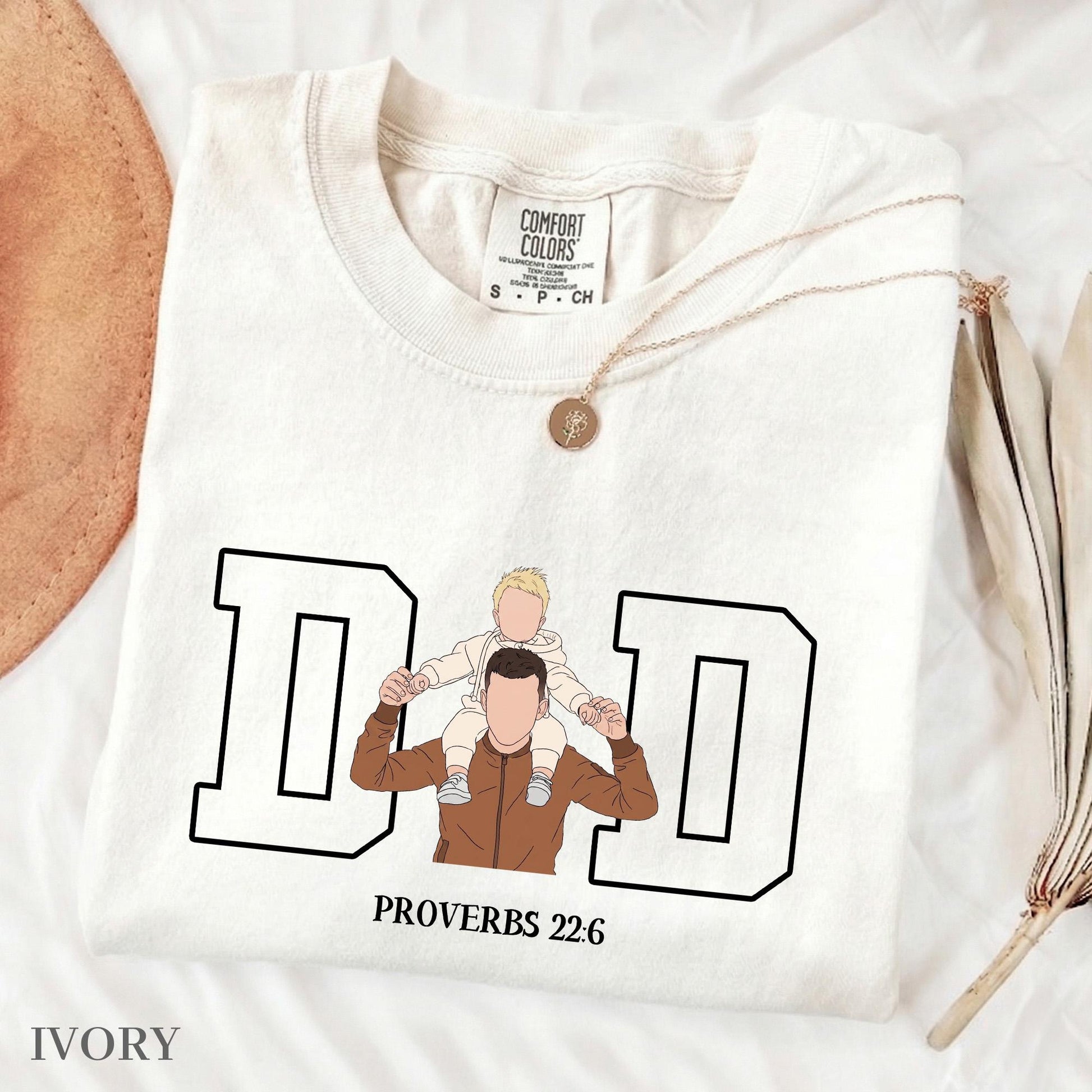 Custom Dad Shirt, Dad Portrait From Photo T-Shirt, Fathers Day Gift for Dad Christian, Dad Birthday Gift