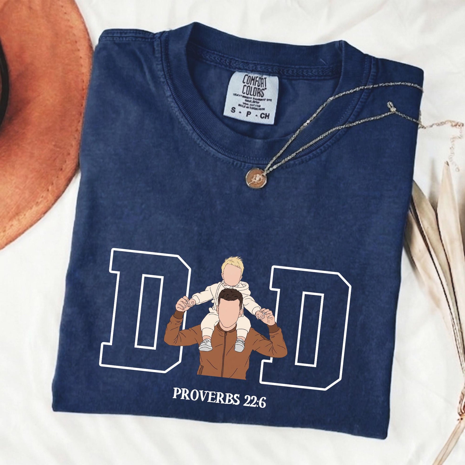 Custom Dad Shirt, Dad Portrait From Photo T-Shirt, Fathers Day Gift for Dad Christian, Dad Birthday Gift