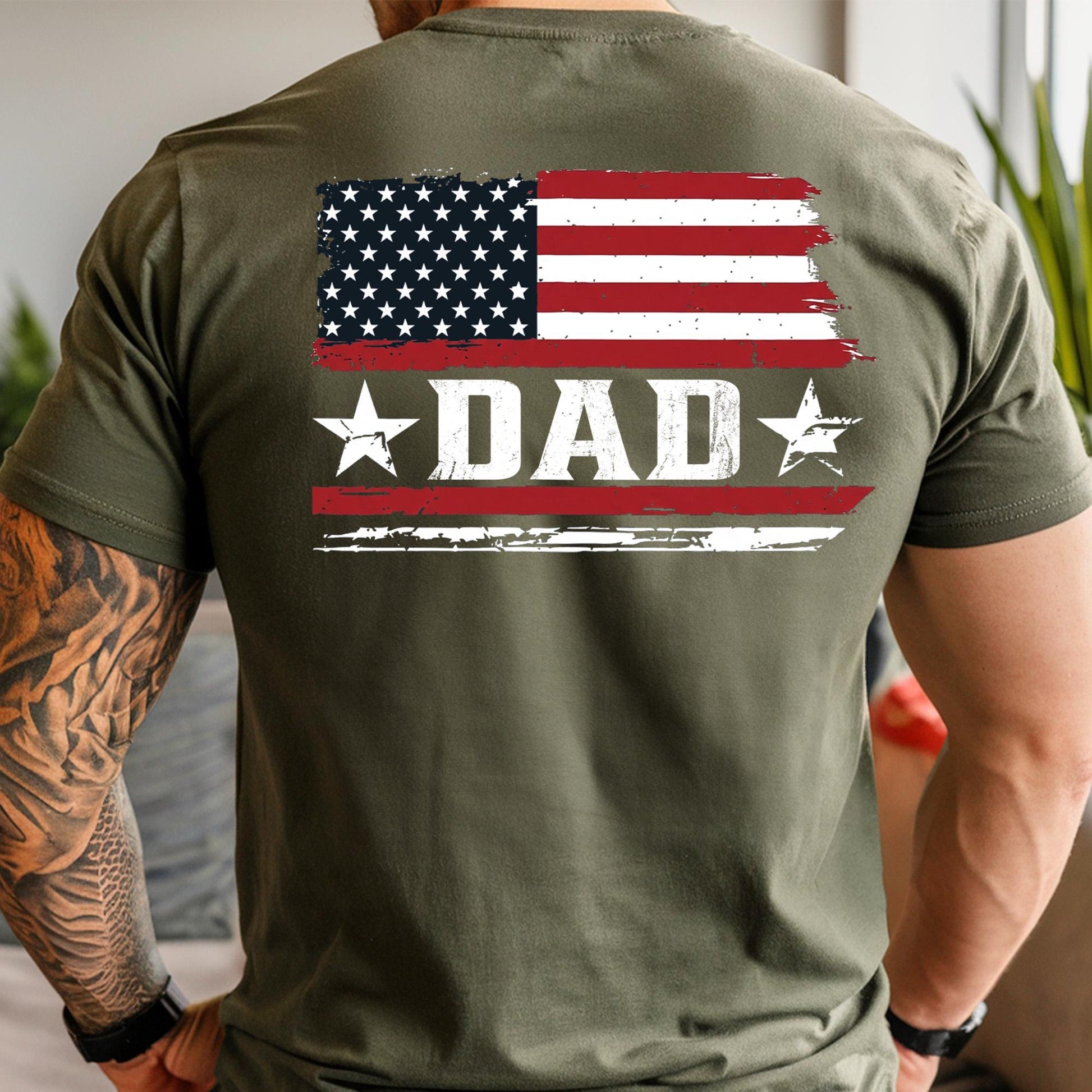 Personalized Dad and Son America Shirt, Custom Dad Shirt Father's Day Gift for Husband, 4th of July Shirt, Matching Dad and Baby Tee