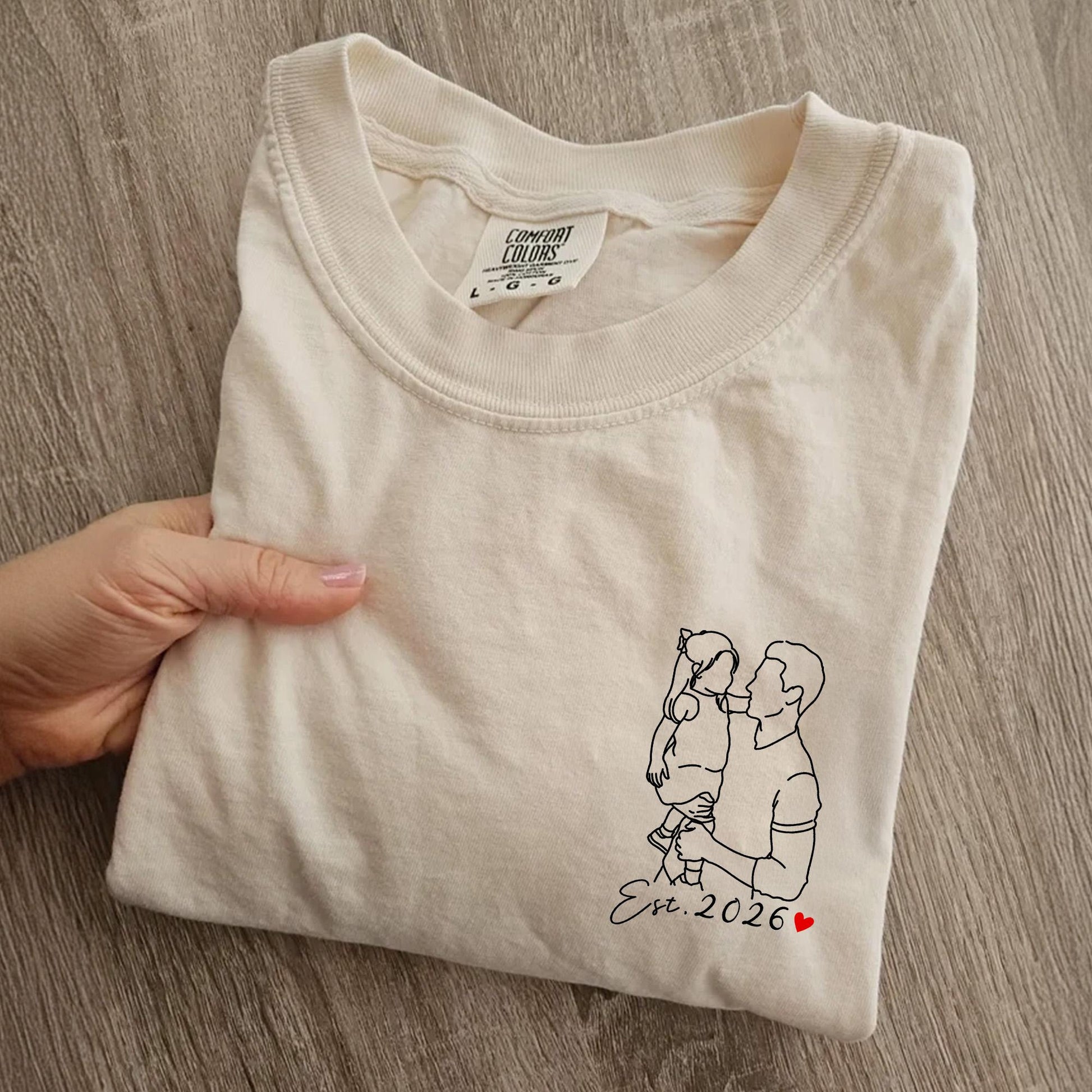 Custom Dad Shirt, Father's Day Shirt Gift for Husband, Custom Photo Outline Gift for Dad, New Dad T-Shirt