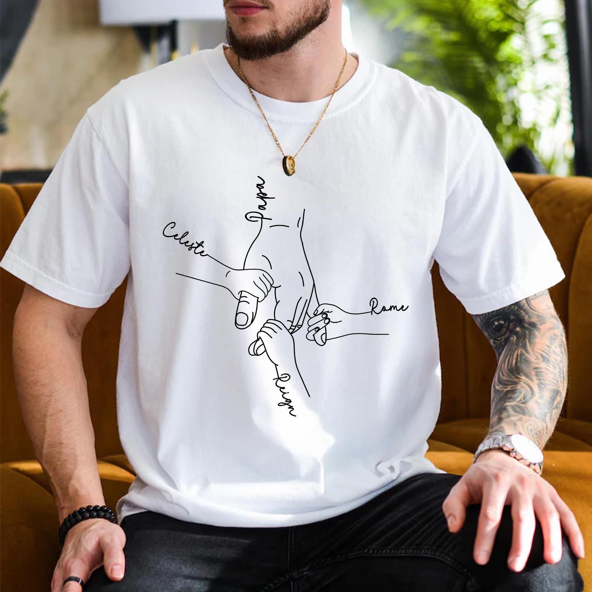 Dad Shirt, Custom Papa Shirt With Kids Names, Personalized Father's Day Gift for Dad from Kids