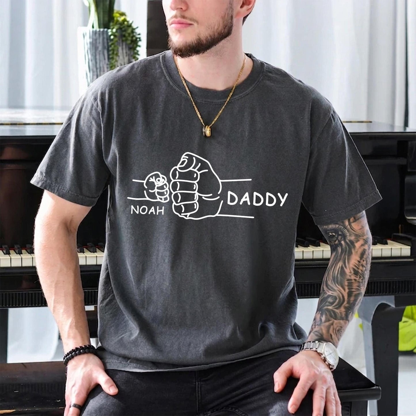 New Dad Shirt, First Father's Day Shirt Gift from Baby, Dad Birthday Gift, Fist Bump Dad T-Shirt
