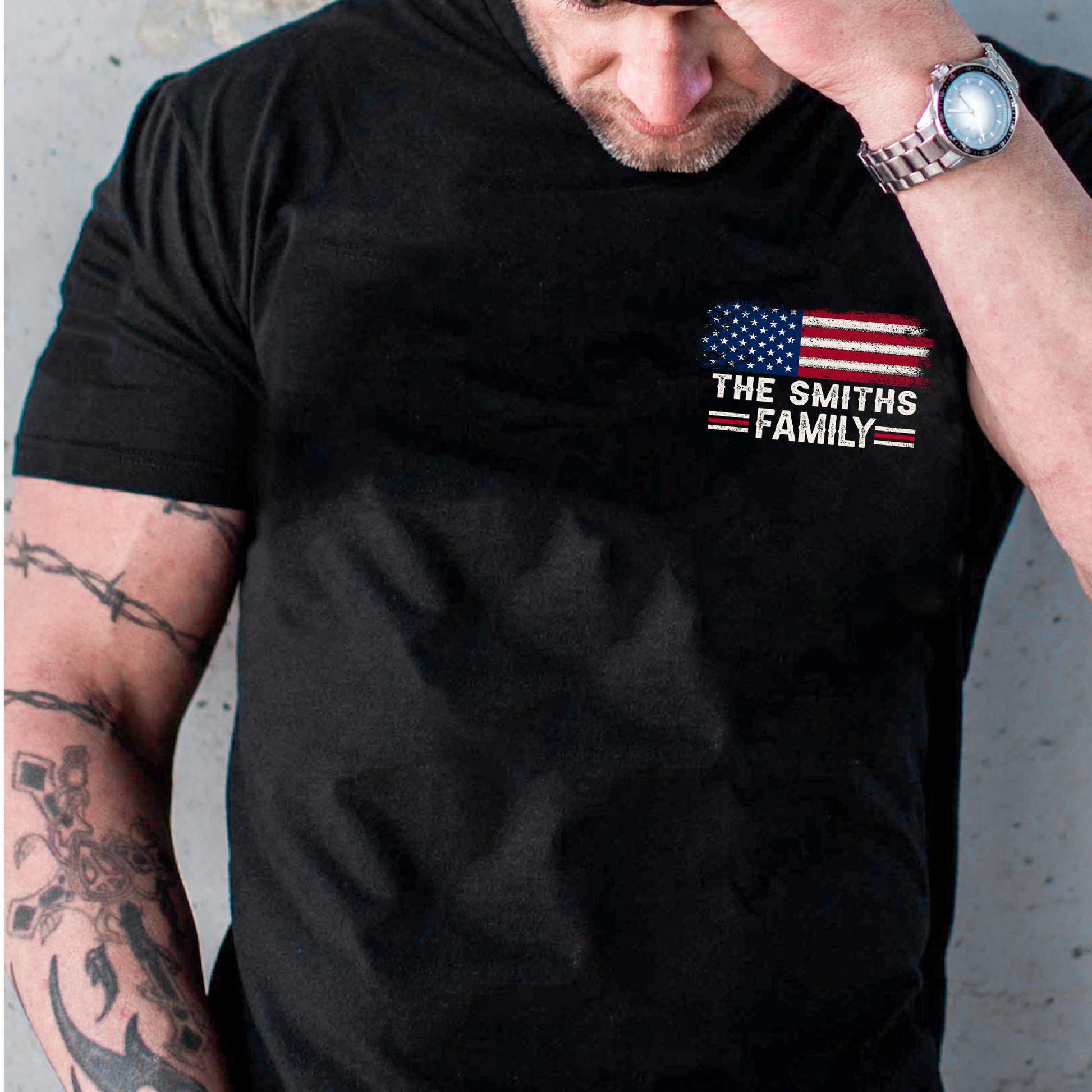 Dad America Shirt, Personalized Legend Husband Dad Papa T-Shirt, USA Flag Patriotic Family Tee, Fathers Day Gift for Dad