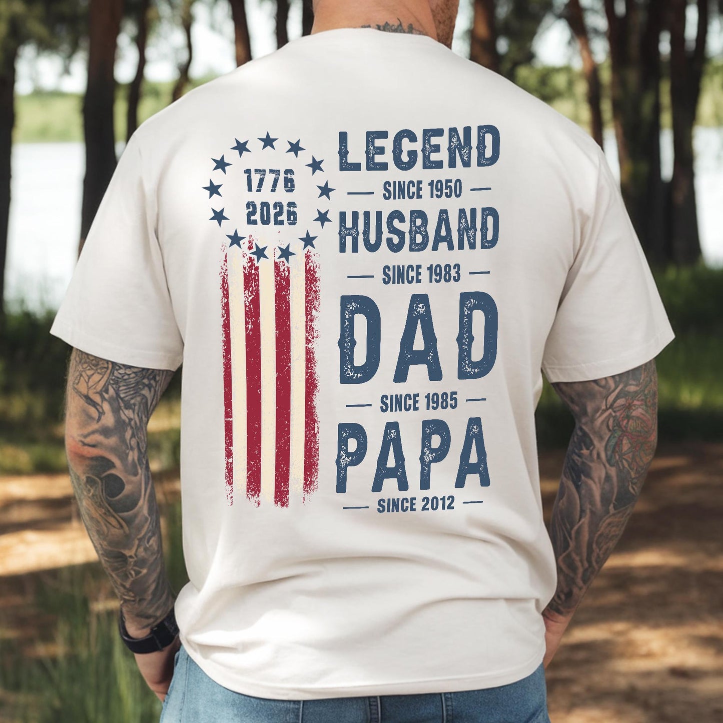 Papa Shirt, USA Flag Shirt for Dad, Legend Husband Dad Papa Gift, Father's Day Gift for Grandpa, 4th of July Gift for Dad America
