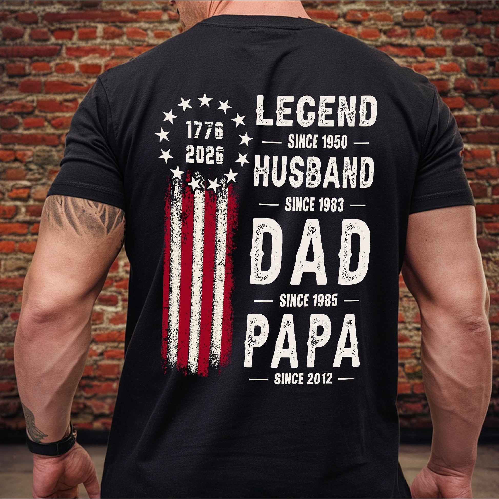 Personalized Legend Husband Dad Papa Shirt, Papa America Shirt, Father's Day Gift for Dad, 4th of July Shirt for Grandpa Father