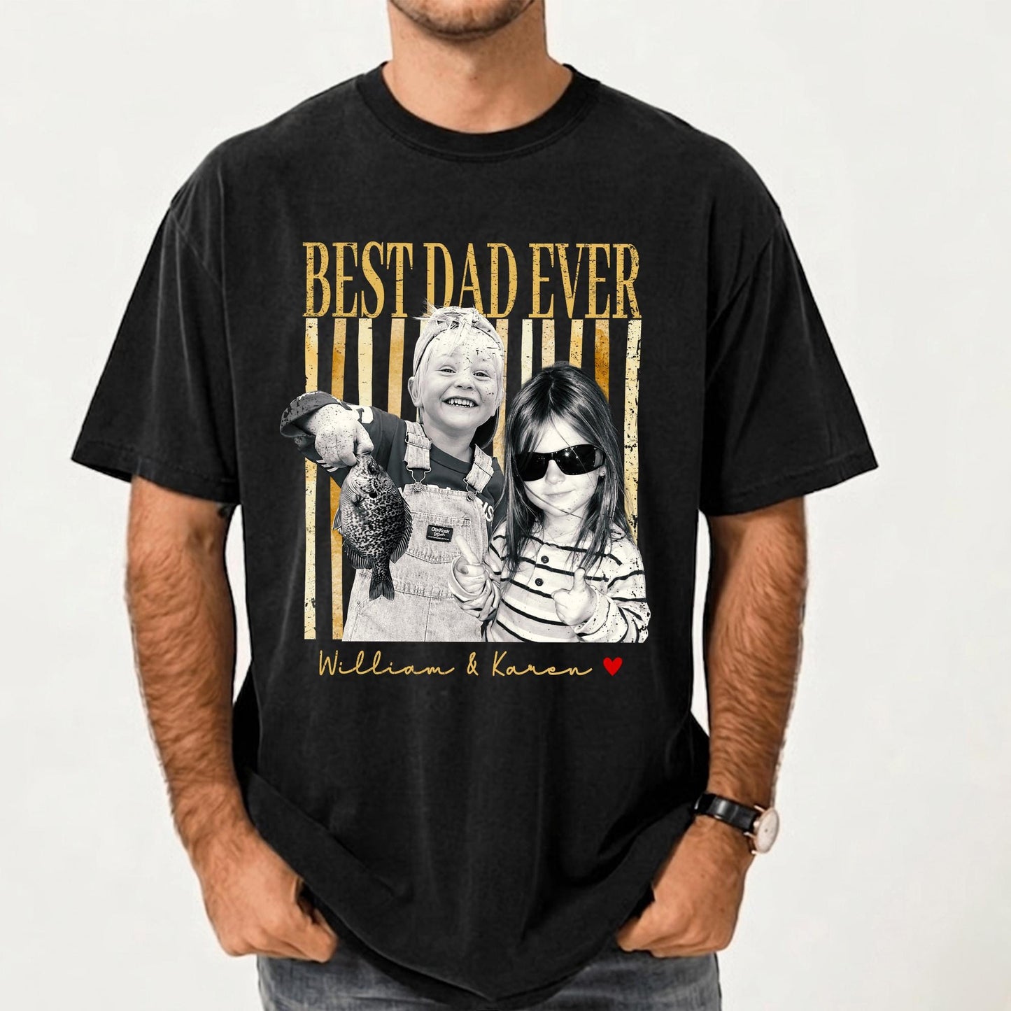 Custom Dad Shirt: Personalized Fathers Day Shirt With Kids Photo, Funny Dad Shirt, Gift for Dad, Grandpa