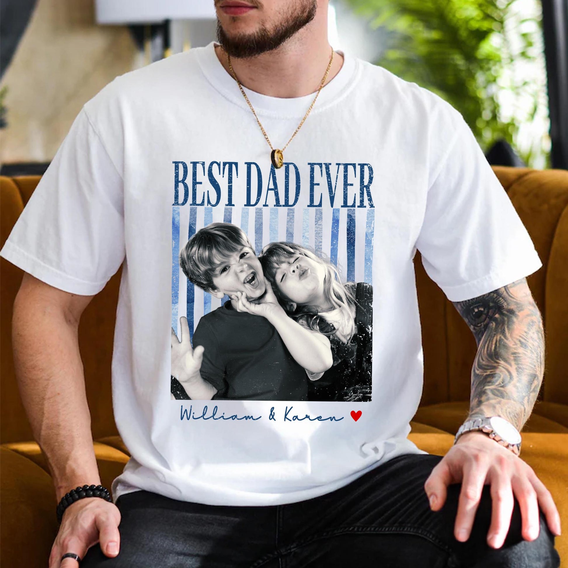 Custom Dad Shirt: Personalized Fathers Day Shirt With Kids Photo, Funny Dad Shirt, Gift for Dad, Grandpa