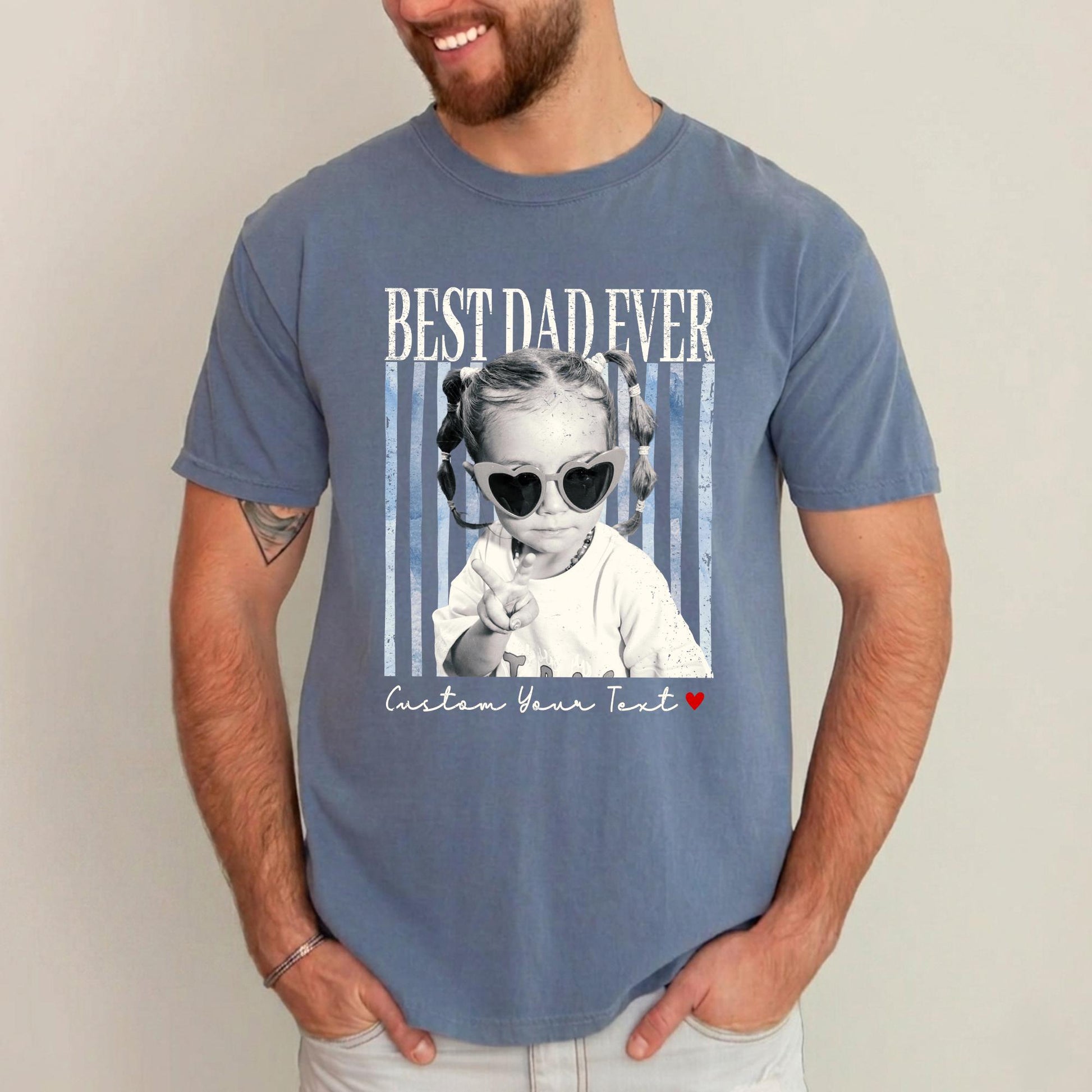 Custom Dad Shirt: Personalized Fathers Day Shirt With Kids Photo, Funny Dad Shirt, Gift for Dad, Grandpa