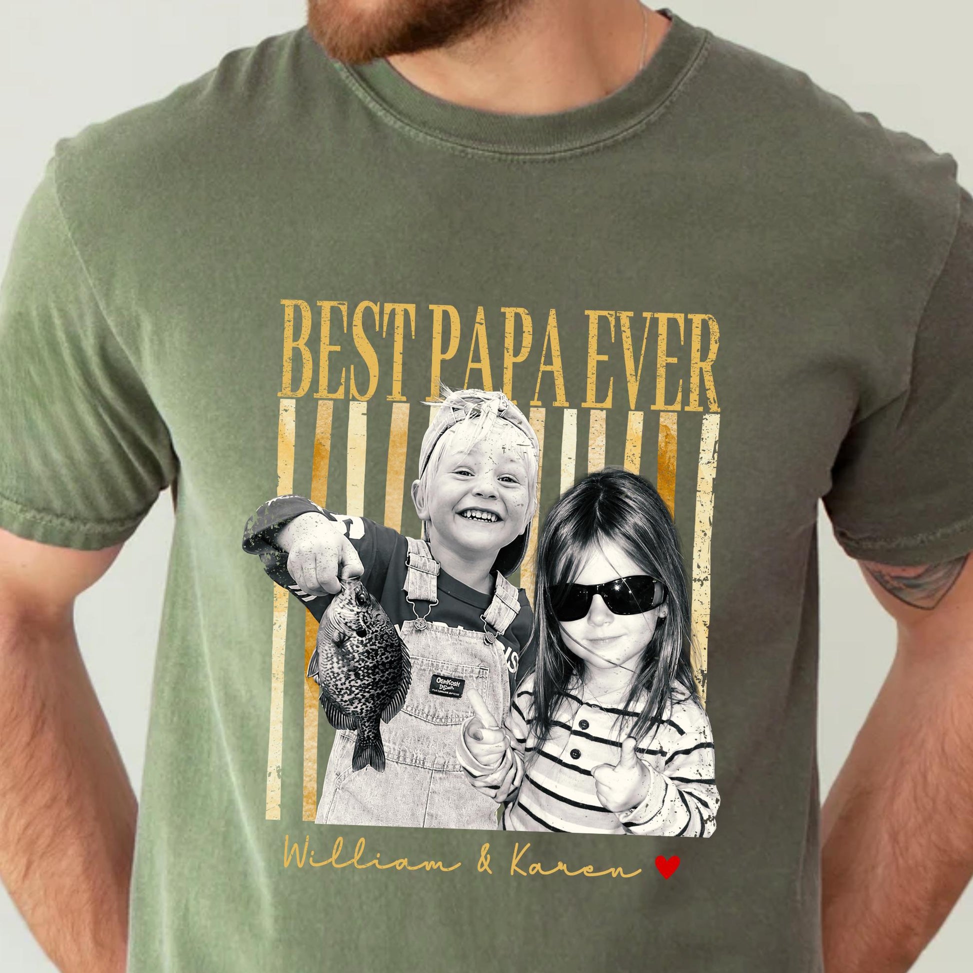 Custom Dad Shirt: Personalized Fathers Day Shirt With Kids Photo, Funny Dad Shirt, Gift for Dad, Grandpa