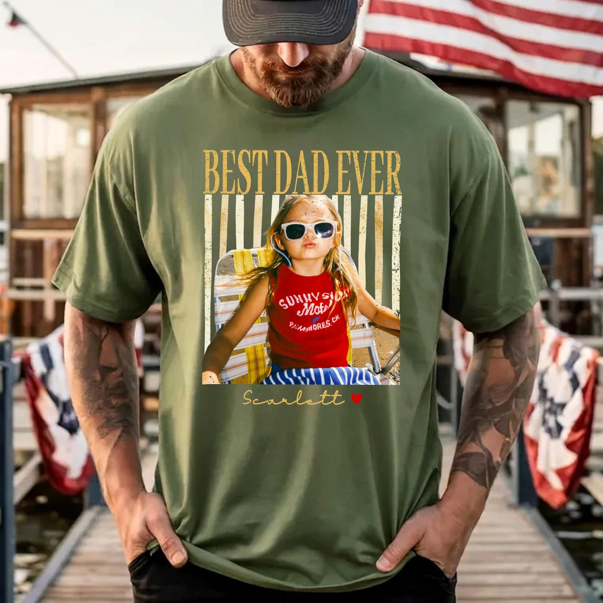 Custom Papa Photo Shirt, Fathers Day Shirt with Kids, Funny Dad Shirt, Best Dad Ever Shirt, New Dad Gift