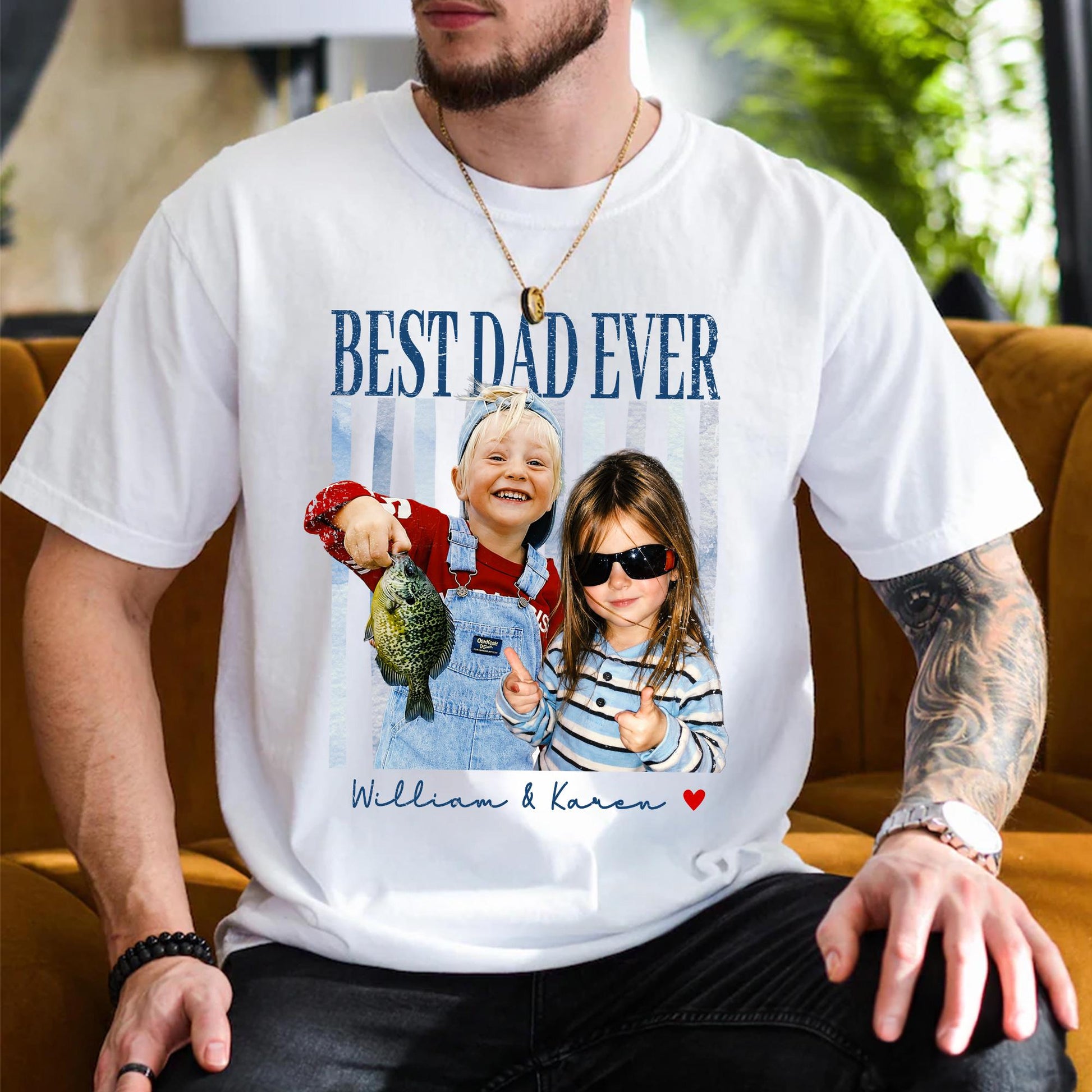 Custom Dad Photo Shirt, Fathers Day Shirts Gifts for Dad, Best Dad Ever Shirt, New Dad Gift