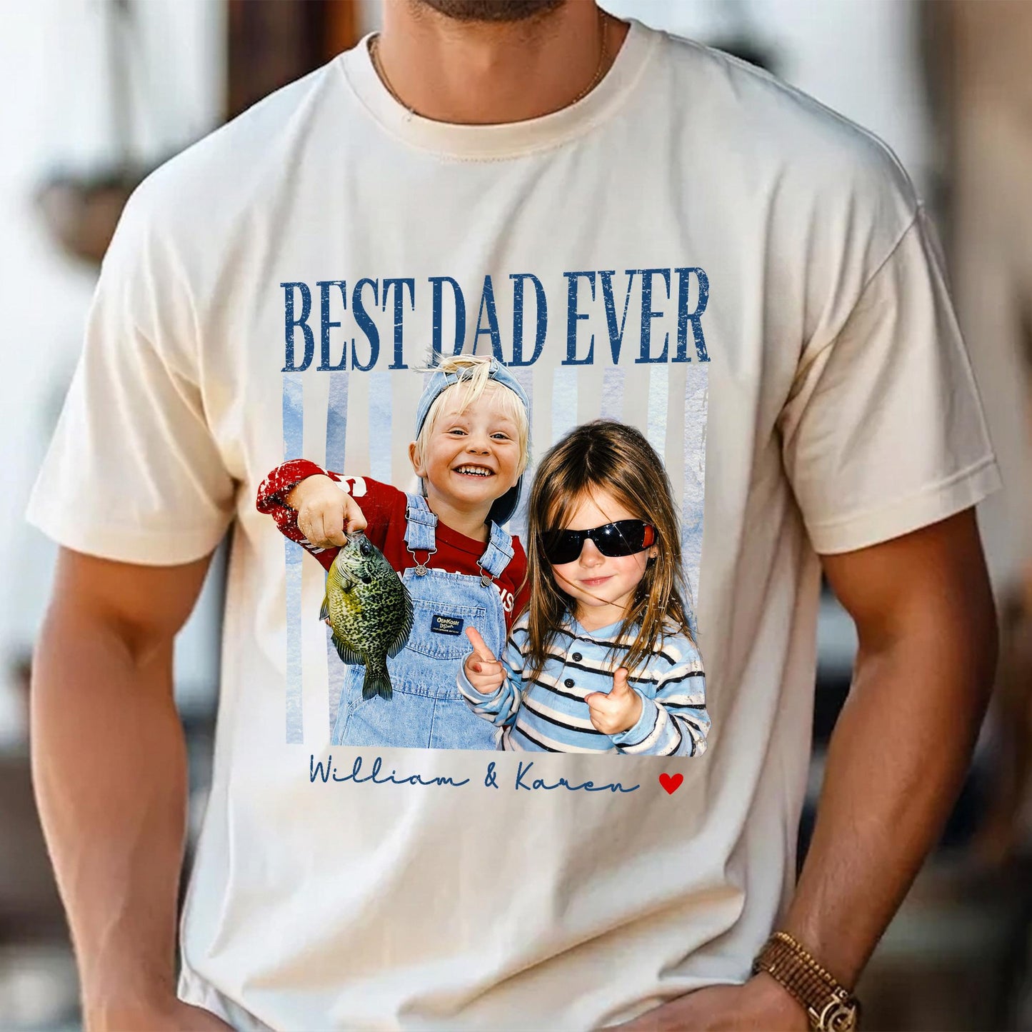 Custom Dad Photo Shirt, Fathers Day Shirts Gifts for Dad, Best Dad Ever Shirt, New Dad Gift