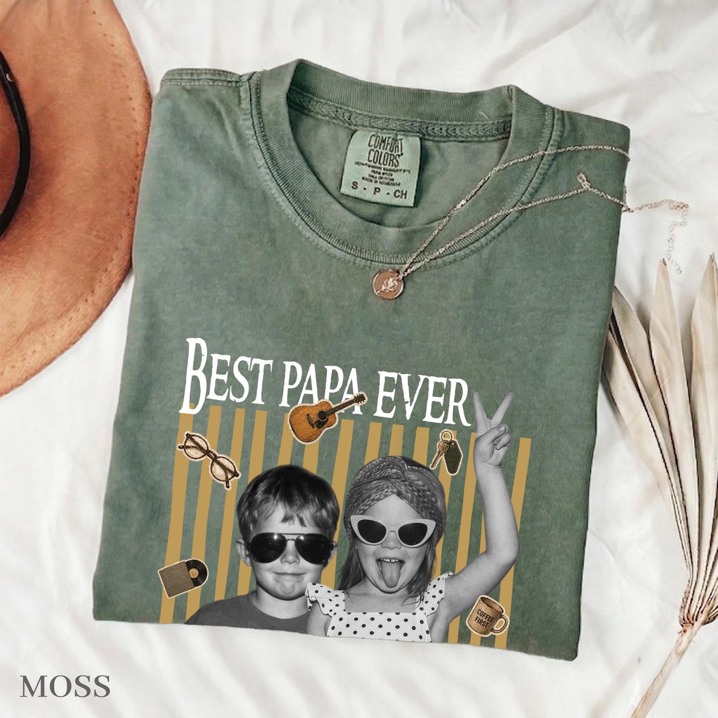 Custom Dad Shirt with Kids Photo, Fathers Day Shirts Gifts for Dad, Grandparent Gift