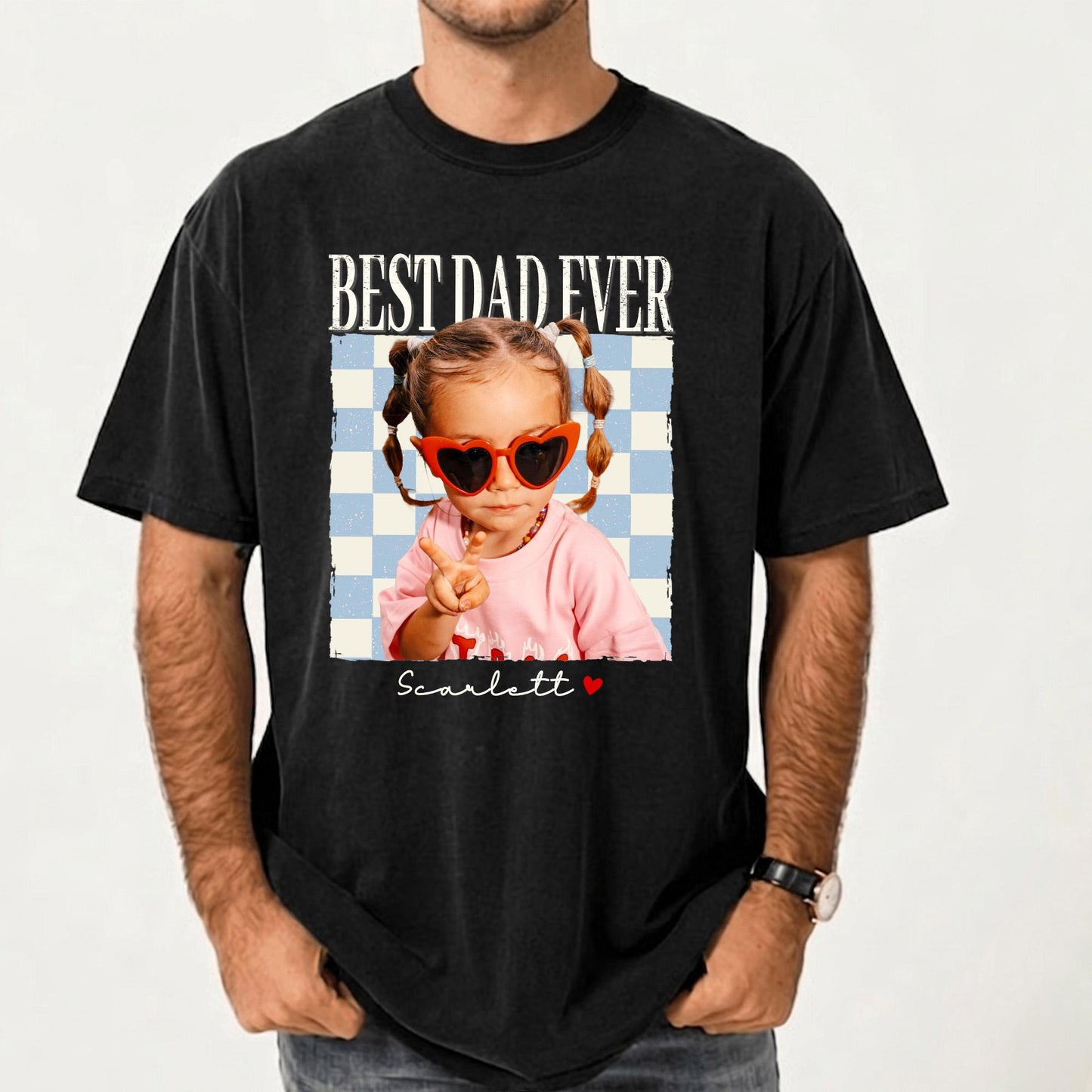 Custom Dad Shirt, Fathers Day Shirts Gifts for Dad, Personalized Vintage Photo Shirt, New Dad Gift