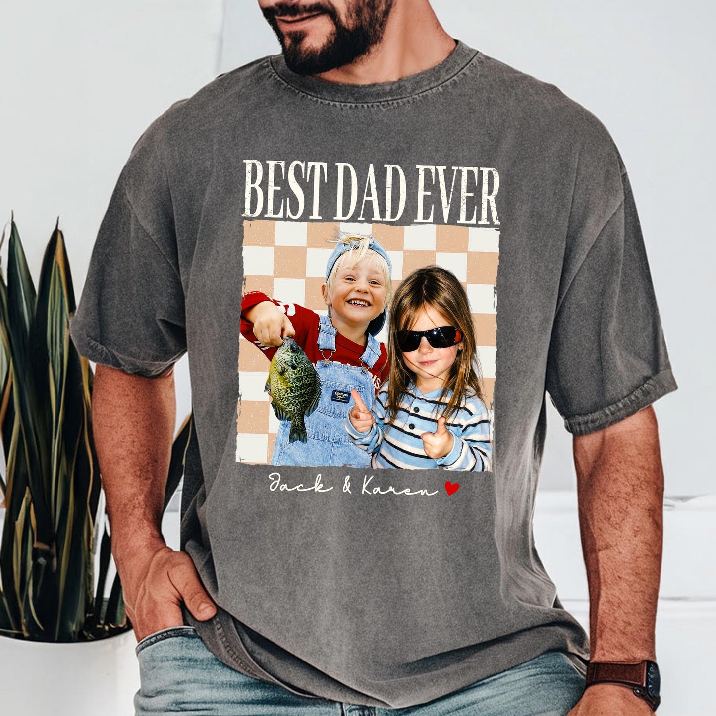 Custom Dad Shirt, Fathers Day Shirts Gifts for Dad, Personalized Vintage Photo Shirt, New Dad Gift
