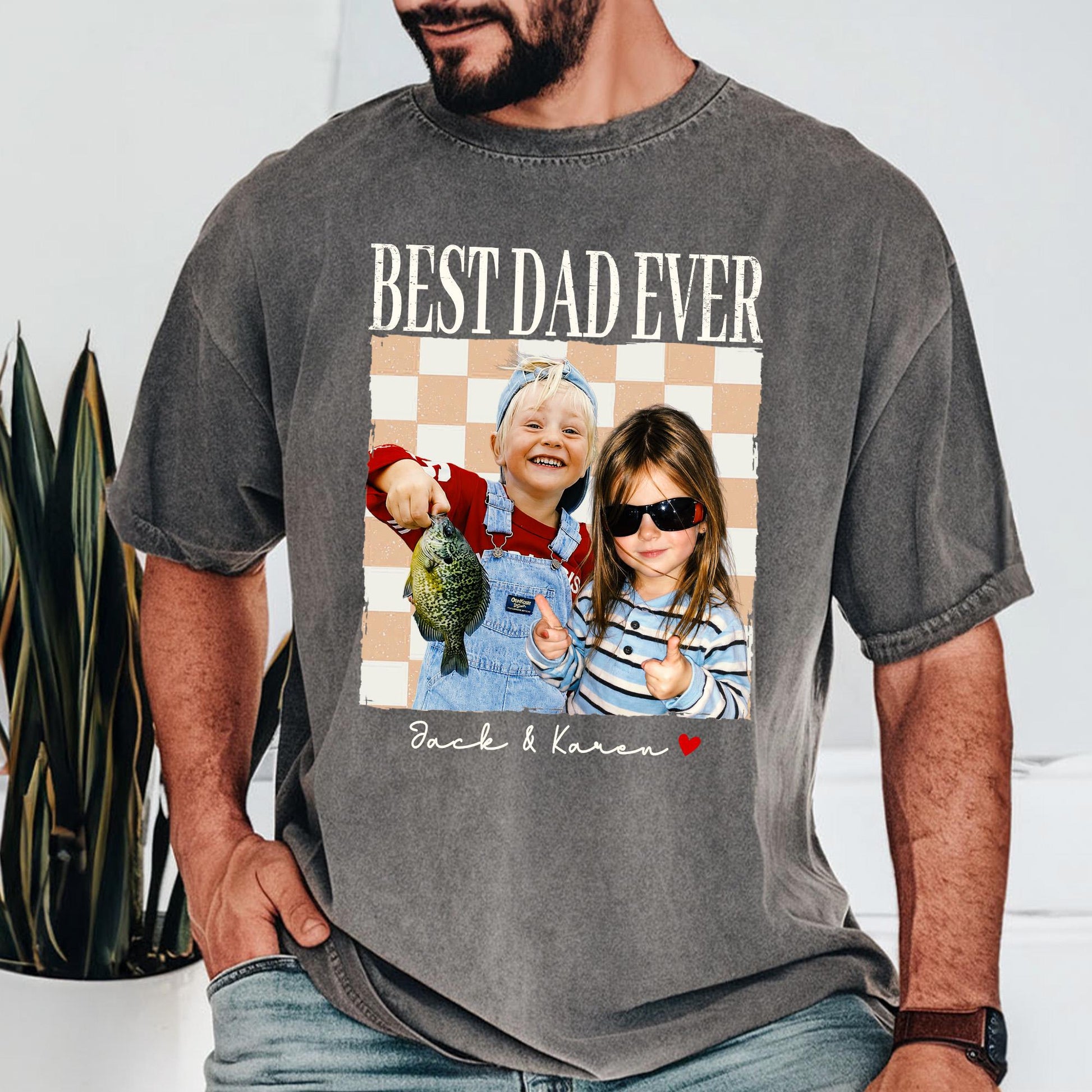 Custom Dad Shirt, Fathers Day Shirts Gifts for Dad, Personalized Vintage Photo Shirt, New Dad Gift