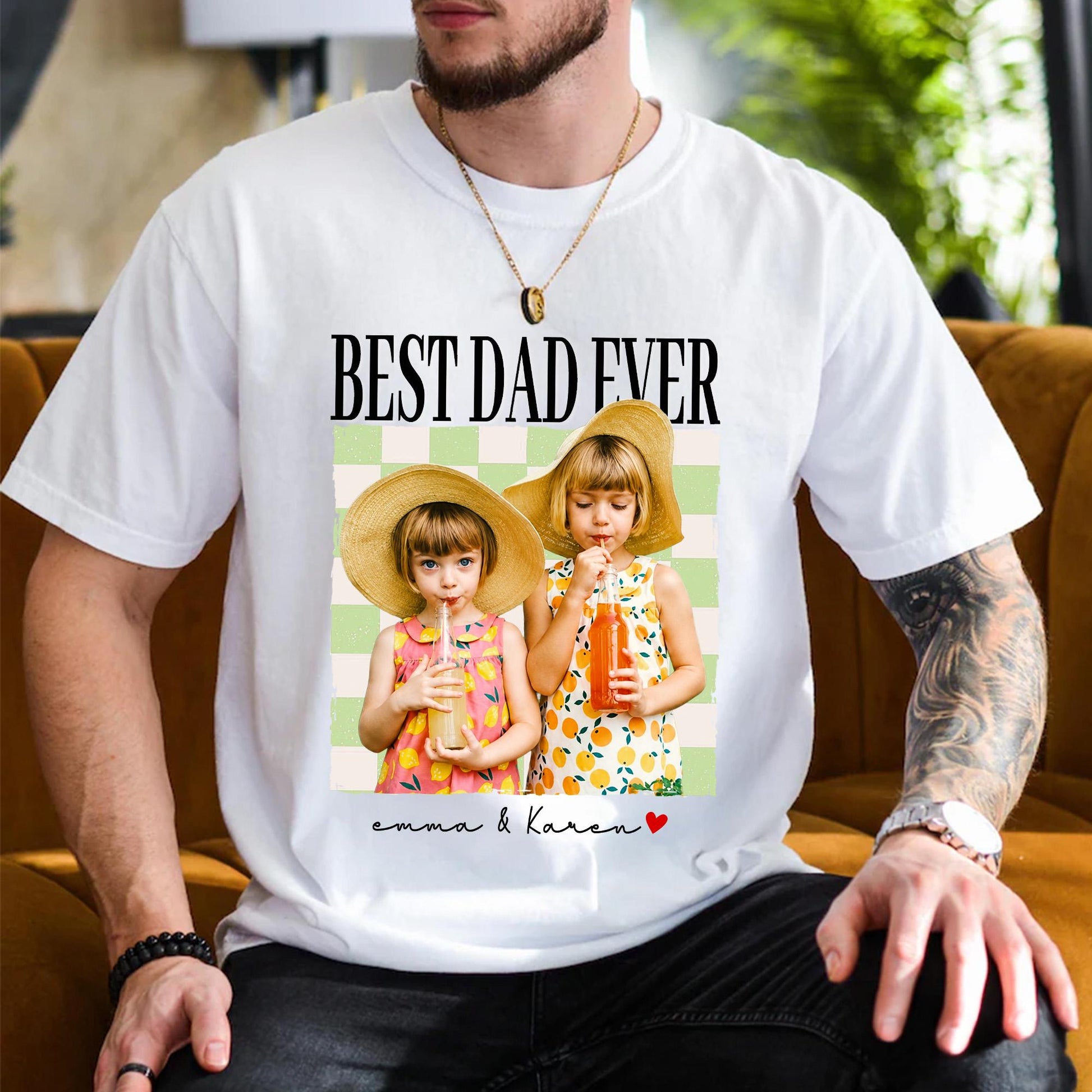 Custom Dad Shirt, Fathers Day Shirts Gifts for Dad, Personalized Vintage Photo Shirt, New Dad Gift