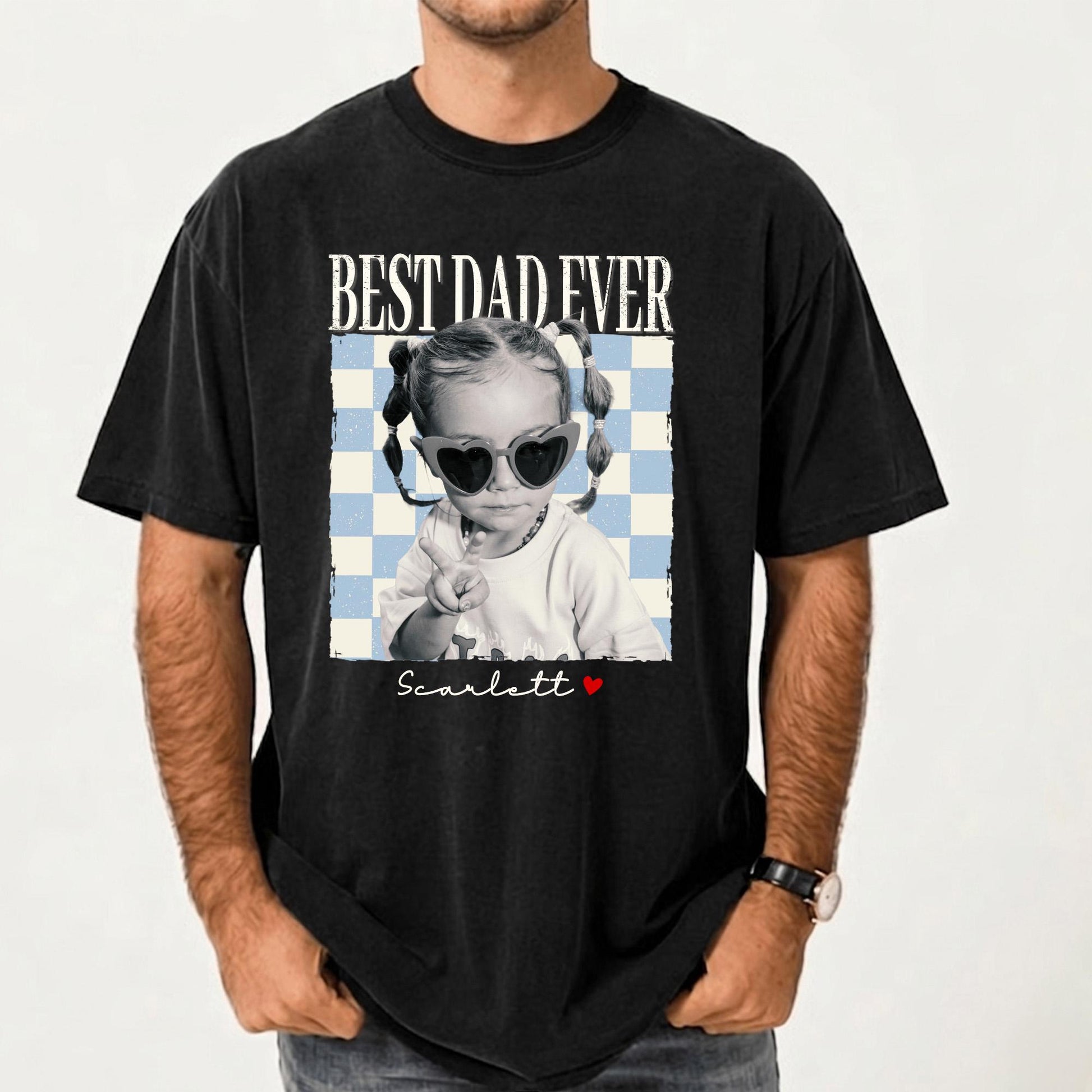 Custom Dad Shirt, Fathers Day Shirts Gifts for Dad, Personalized Vintage Photo Shirt, New Dad Gifts