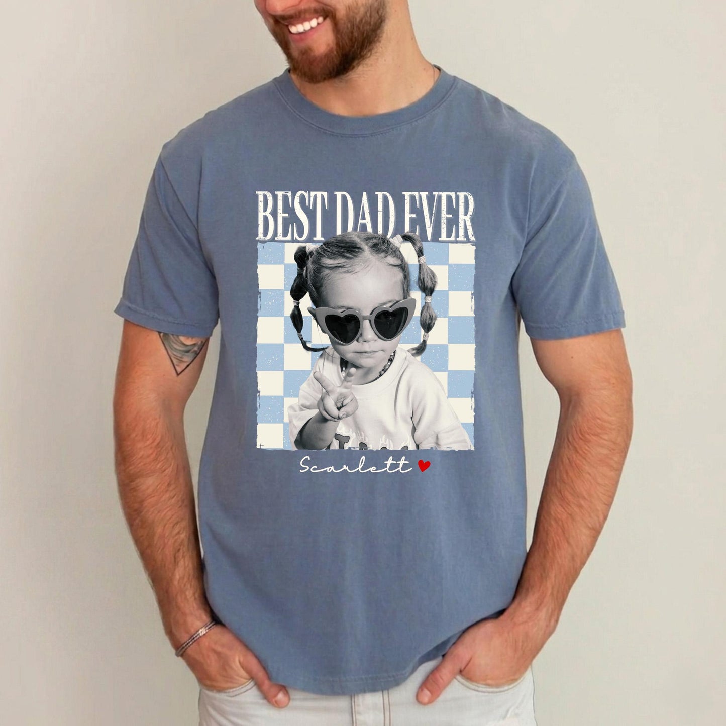 Custom Dad Shirt, Fathers Day Shirts Gifts for Dad, Personalized Vintage Photo Shirt, New Dad Gifts