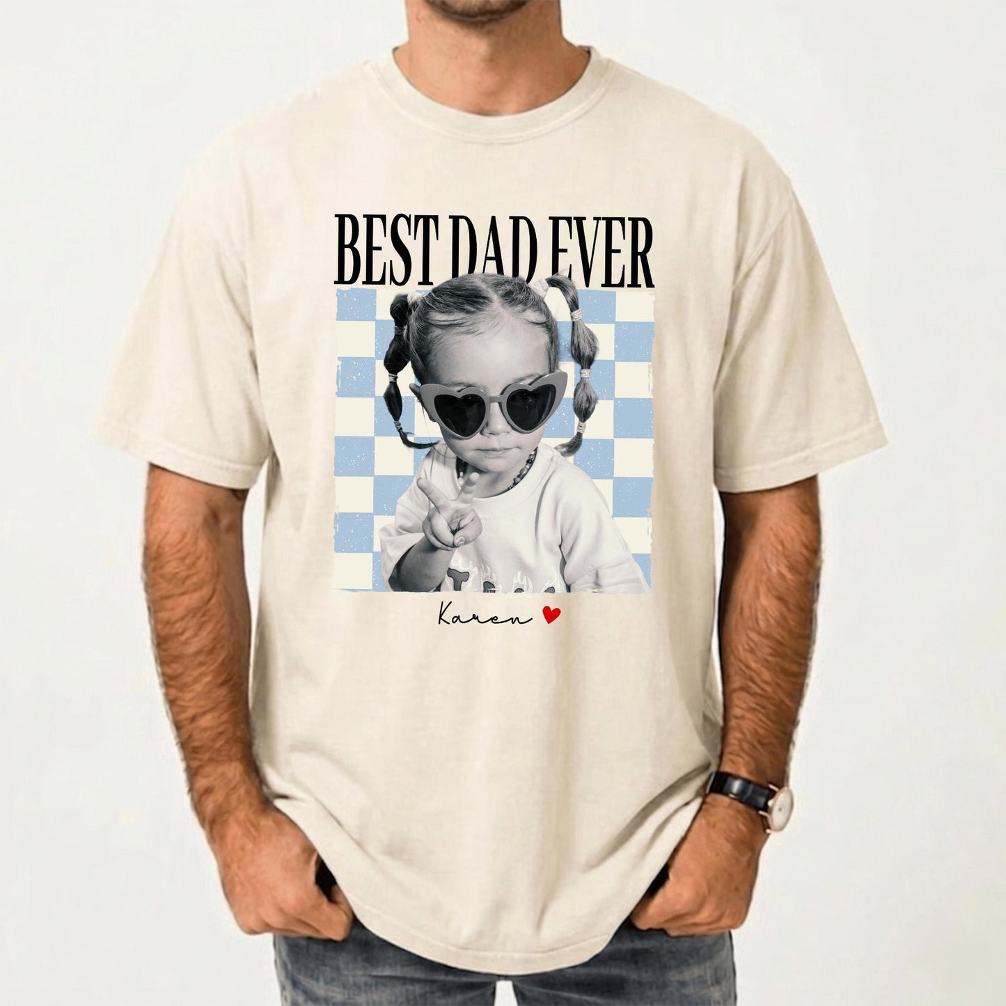 Custom Dad Shirt, Fathers Day Shirts Gifts for Dad, Personalized Vintage Photo Shirt, New Dad Gifts