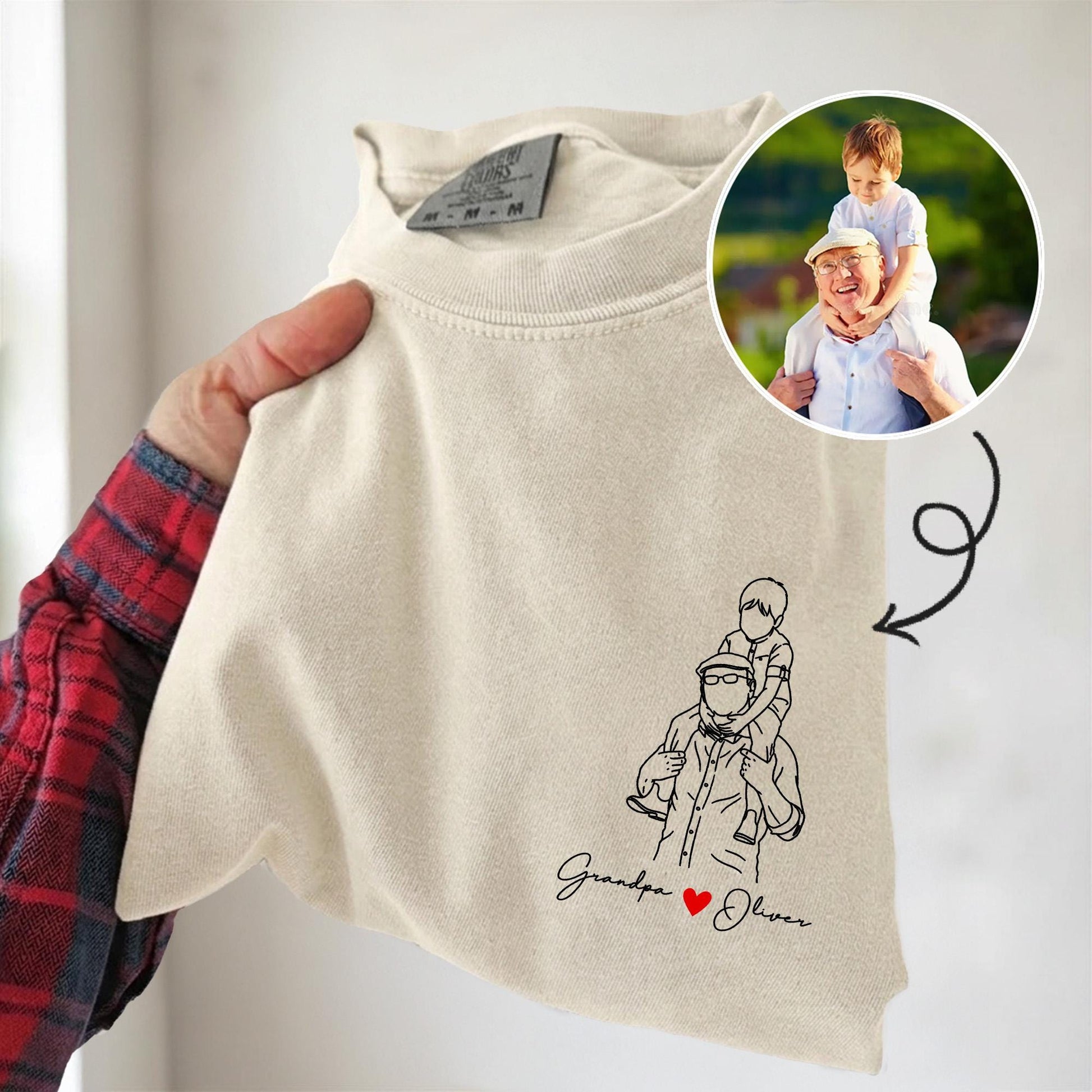 Personalized Grandpa Shirt, Grandpa Father's Day Gift, New Grandfather Gift from Son, Daughter