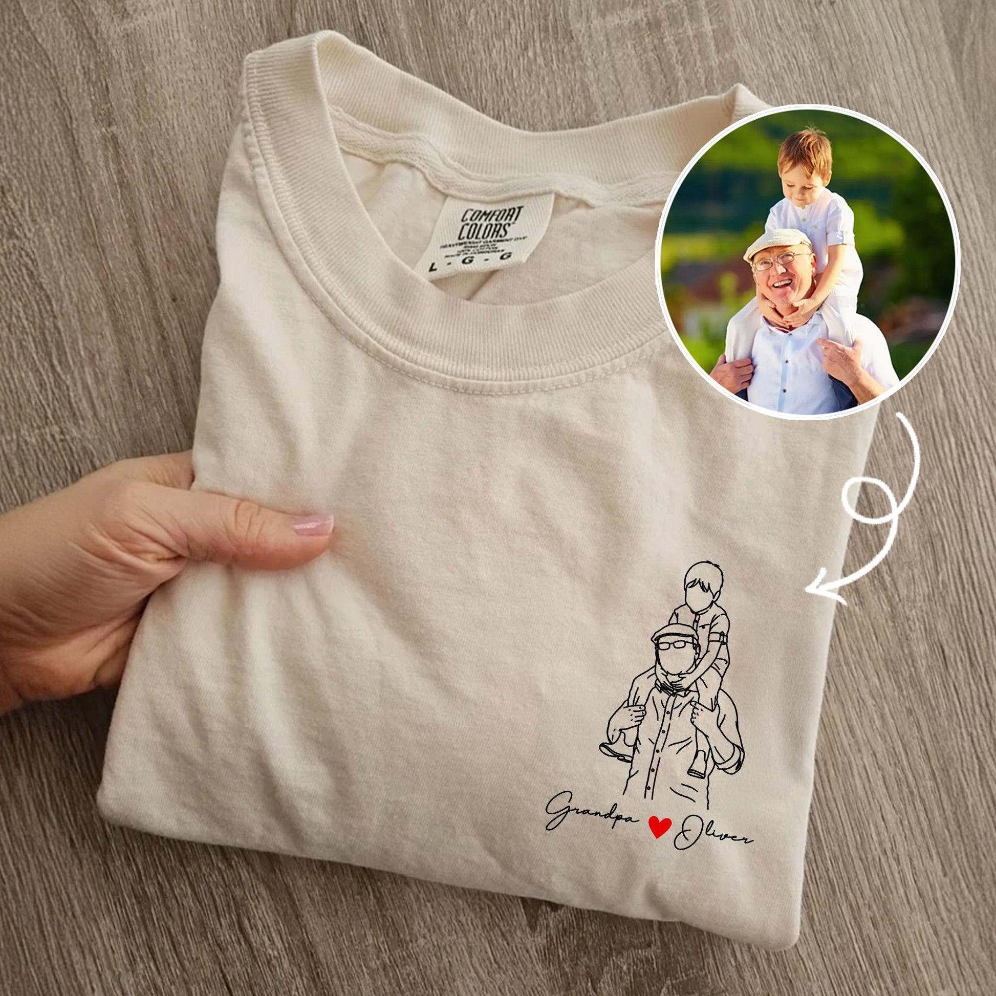 Personalized Grandpa Shirt, Grandpa Father's Day Gift, New Grandfather Gift from Son, Daughter