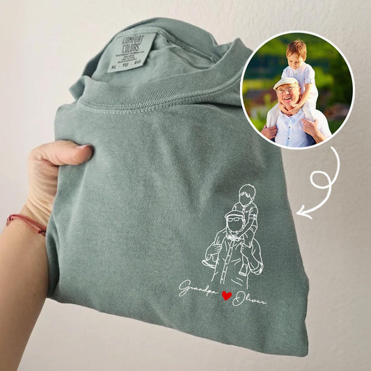 Personalized Grandpa Shirt, Grandpa Father's Day Gift, New Grandfather Gift from Son, Daughter