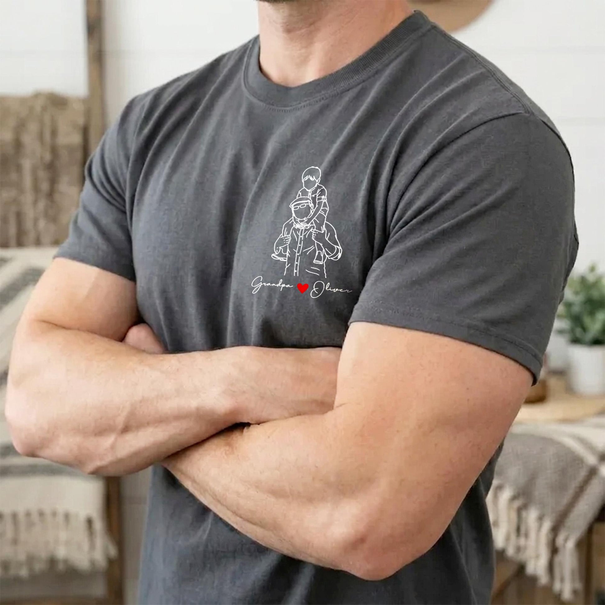 Personalized Grandpa Shirt, Grandpa Father's Day Gift, New Grandfather Gift from Son, Daughter