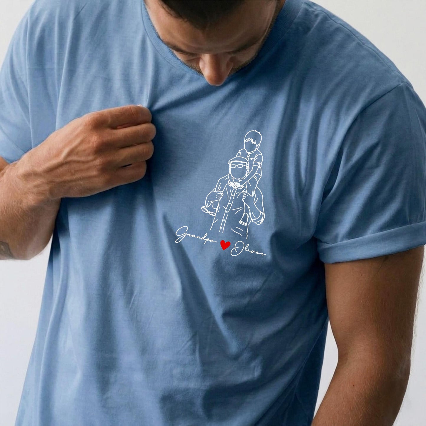 Personalized Grandpa Shirt, Grandpa Father's Day Gift, New Grandfather Gift from Son, Daughter