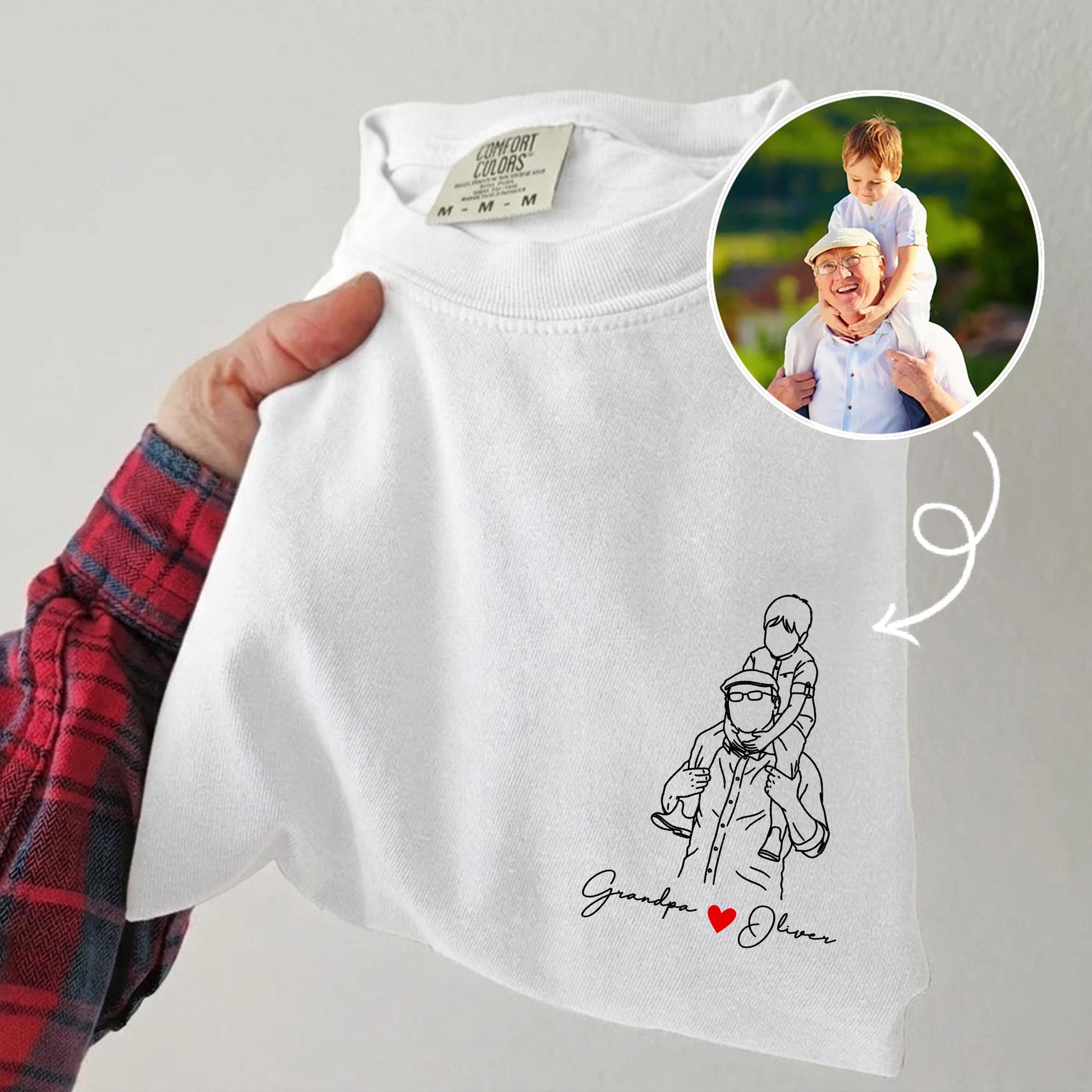 Personalized Grandpa Shirt, Grandpa Father's Day Gift, New Grandfather Gift from Son, Daughter