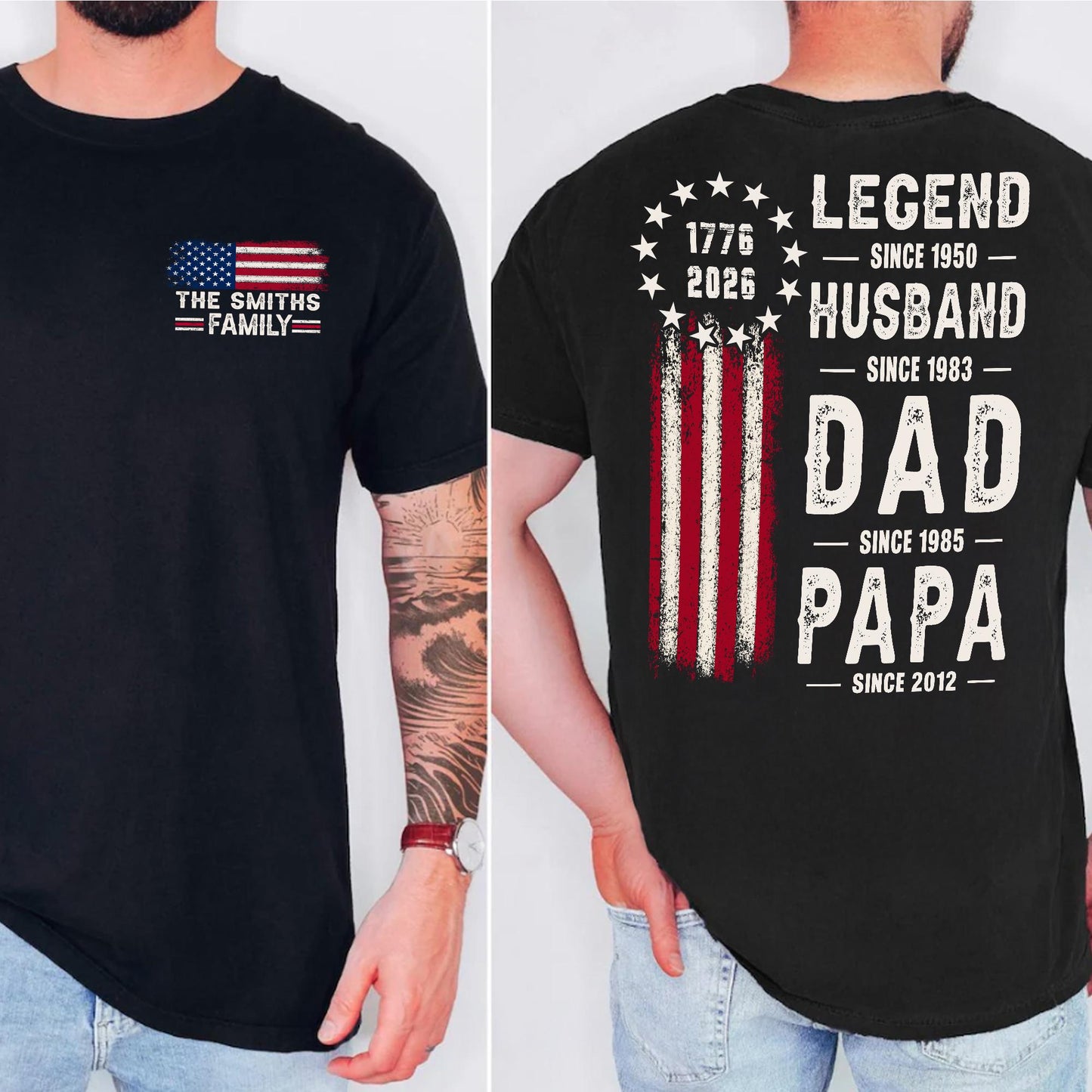 Papa Shirt, USA Flag Shirt for Dad, Legend Husband Dad Papa Gift, Father's Day Gift for Grandpa, 4th of July Gift for Dad America